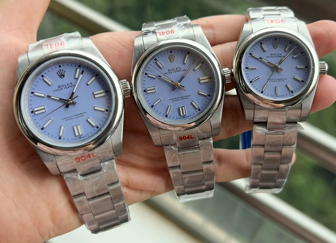 Rolex Oyster Perpetual Pink Dial Stainless Steel Mechanical Watch - 4