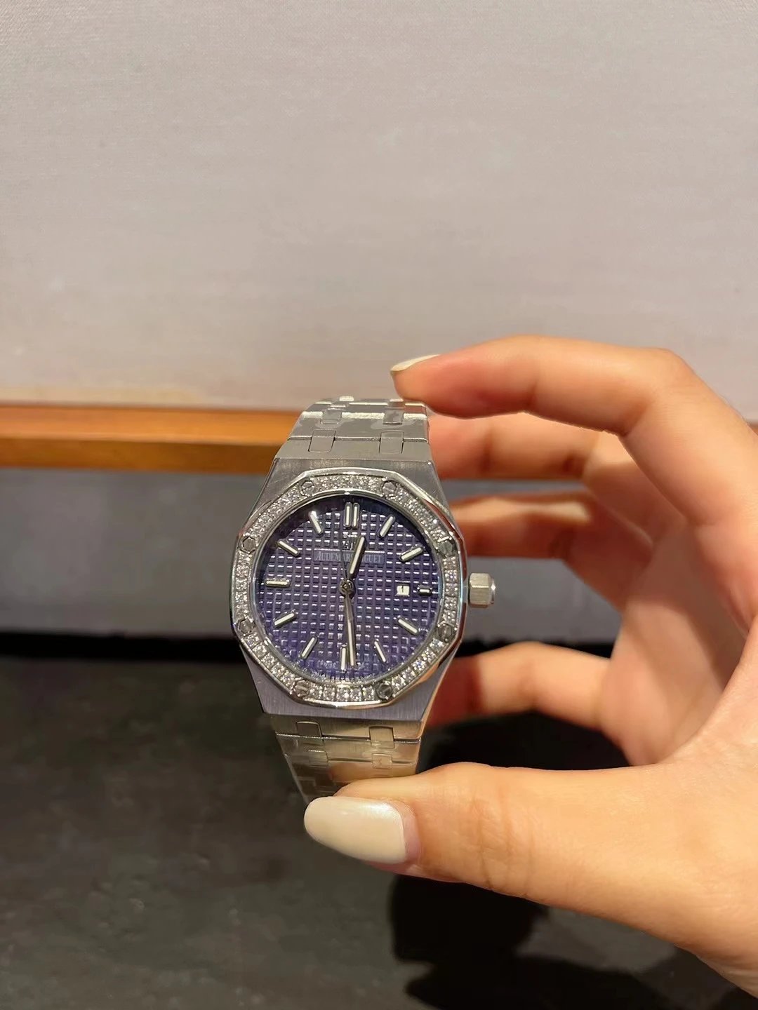 [Drill Ring] Silver Shell-Blue Steel Strip / Without full package