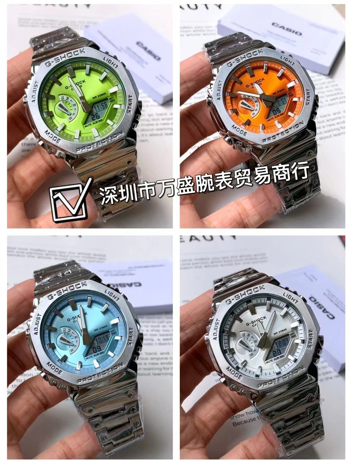【Special Offer】Watch Casio G-Shock GA2100 'CasiOak' Digital Watch 44mm Couples Set Birthday Gift Luminous Watch Men's Sports Wristwatch Calendar Waterproof Student Watch Stainless Steel Band