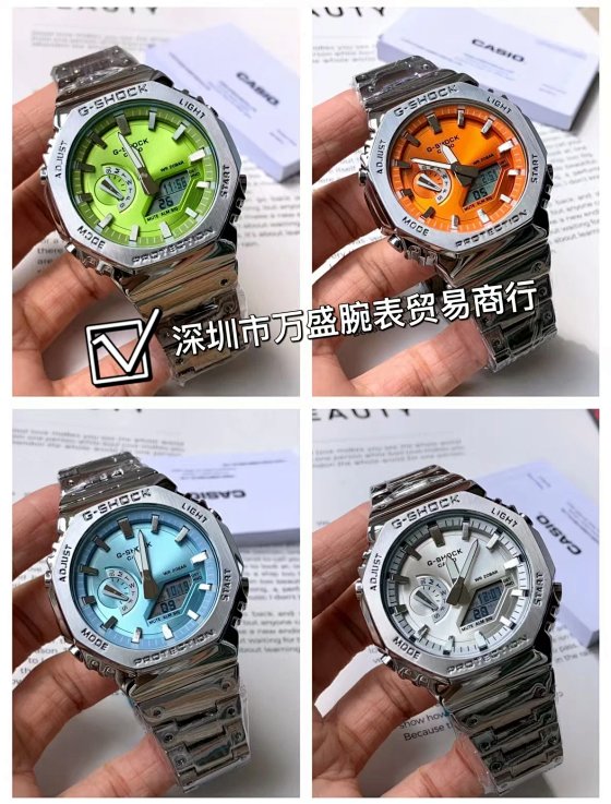 【Special Offer】Watch Casio G-Shock GA2100 'CasiOak' Digital Watch 44mm Couples Set Birthday Gift Luminous Watch Men's Sports Wristwatch Calendar Waterproof Student Watch Stainless Steel Band