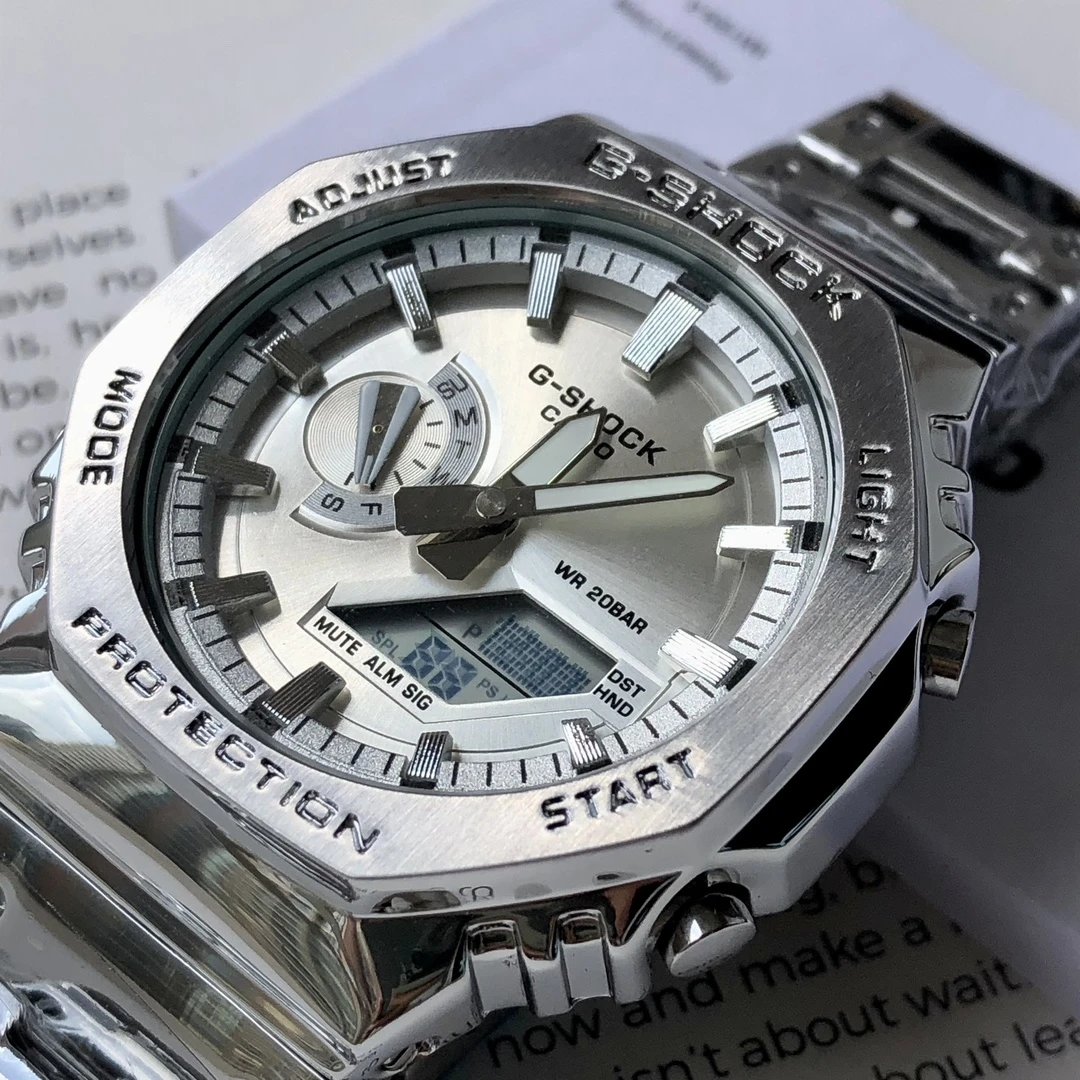Casio G-Shock GA-2100 Blue Dial Stainless Steel Watch Watches - 13