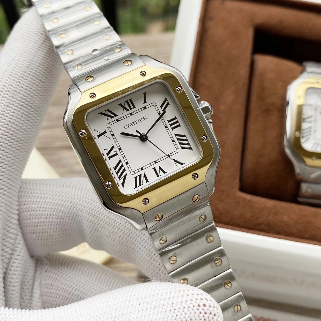 Golden shell with white plate and steel strip