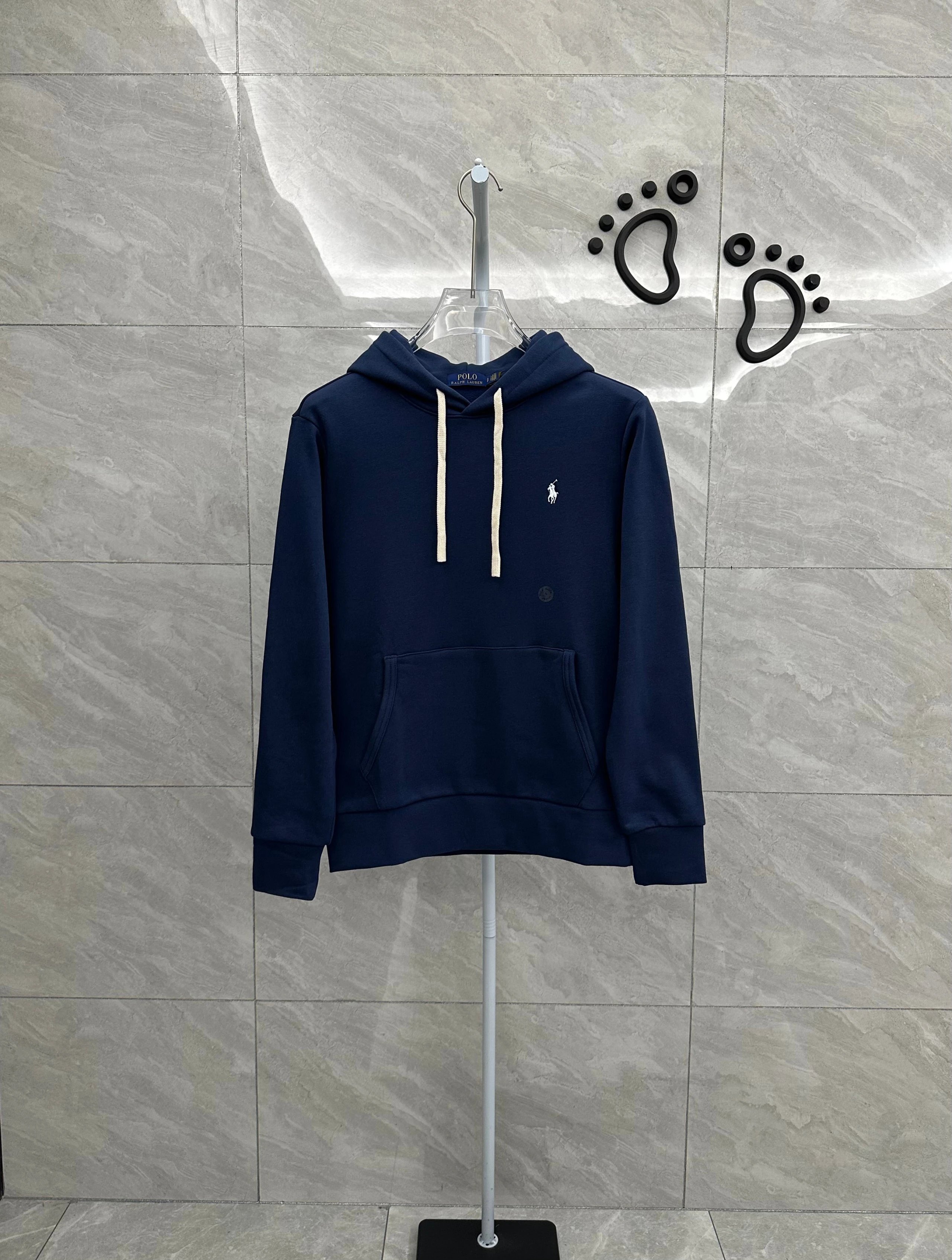 223FP-RL - Men's Hooded Long-Sleeve Sweatshirt - Fleece-Lined - Navy Blue