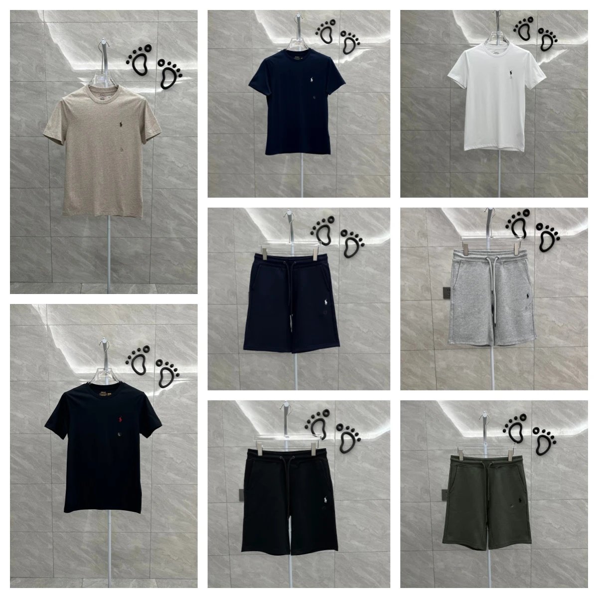 Men's Short Sleeve T-Shirt 022 023 024 025 & Men's Athletic 5-Inch Shorts 026 027 028 029