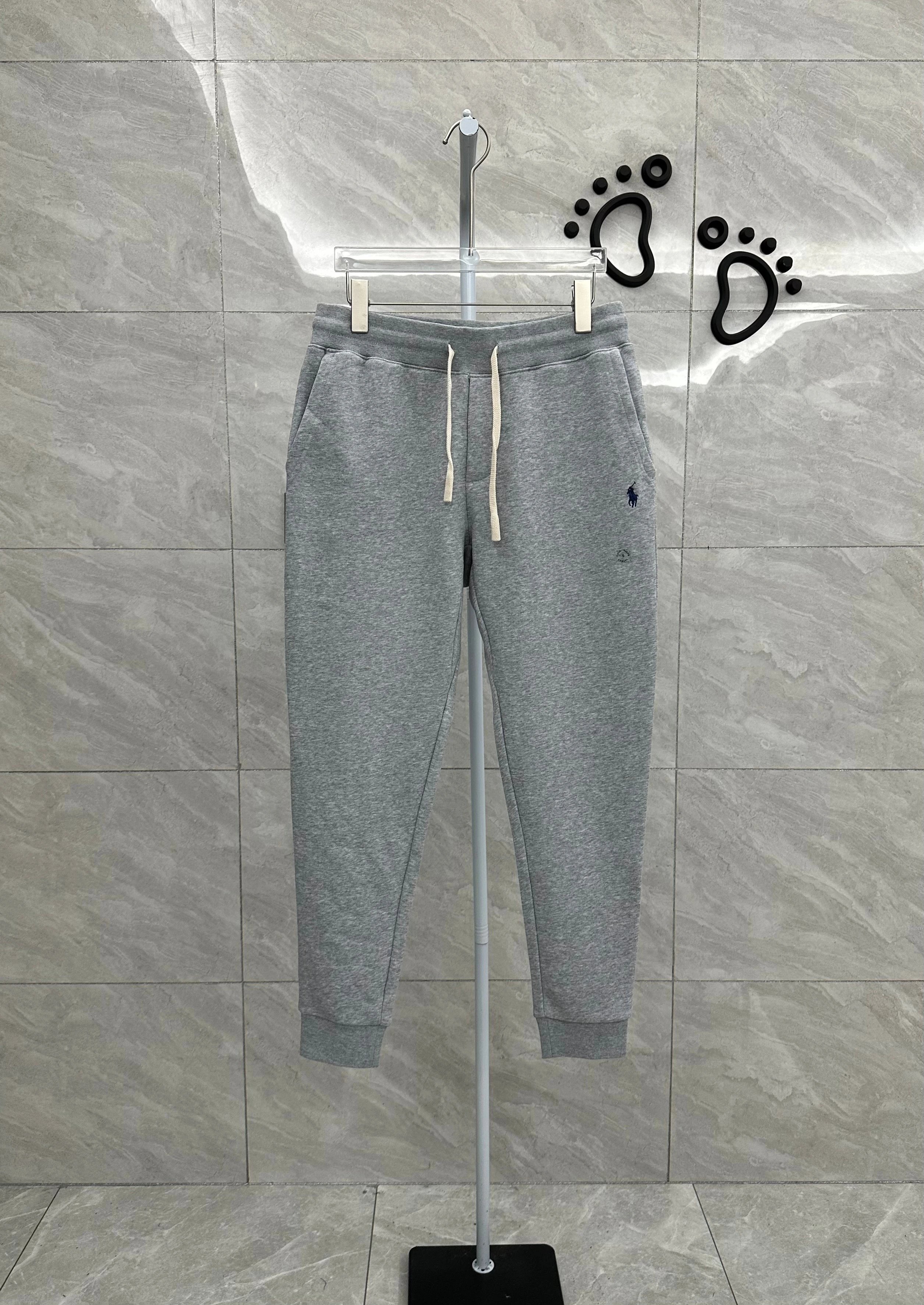 226FP-RL - Men's Velvet Legged Sports Pants - Velvet - Grey White