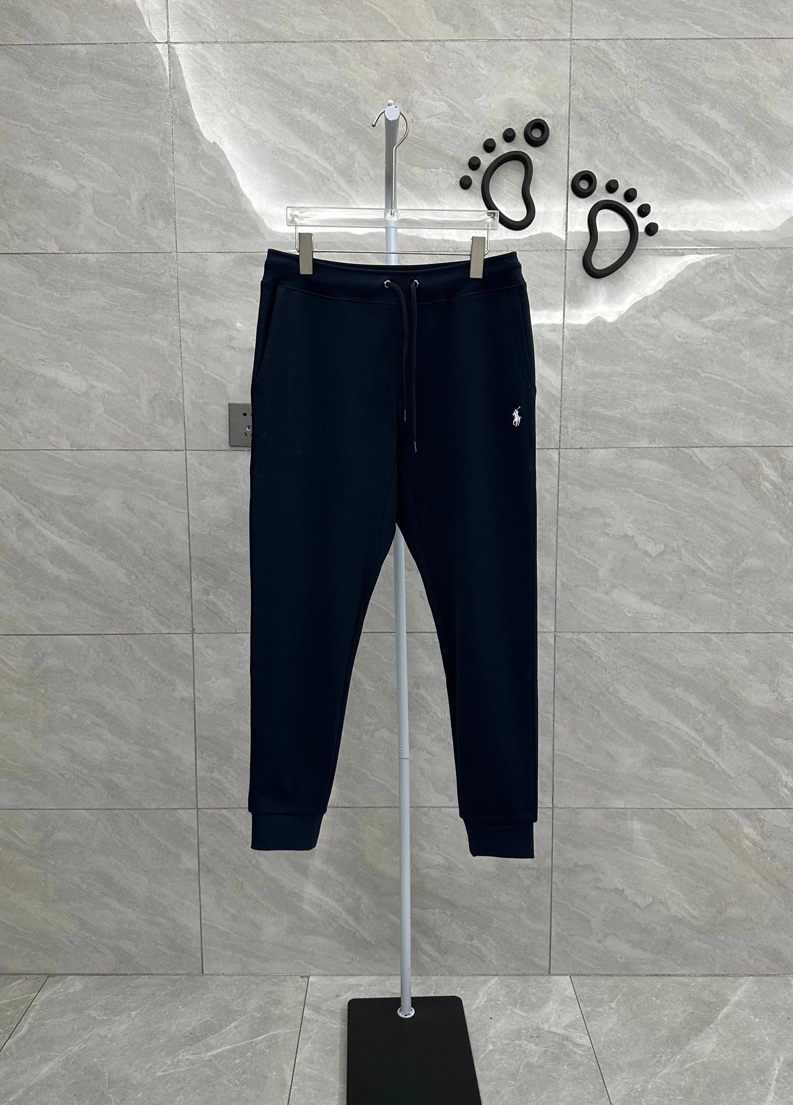 009FP-RL - Men's Cuffed Sweatpants - Regular Fit - Navy Blue