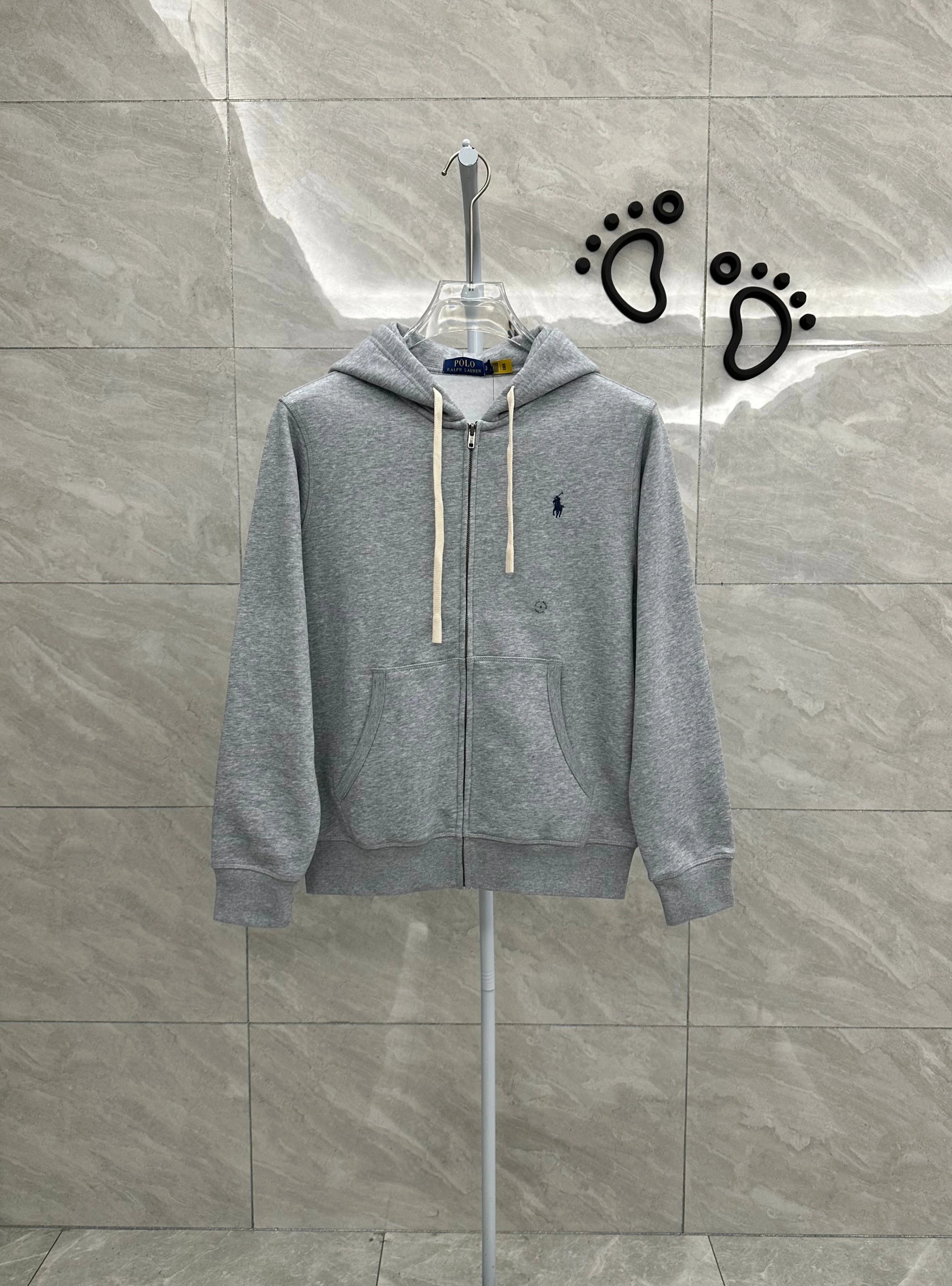 010FP-RL - Men's & Women's Hooded Long-Sleeve Cardigan - Fleece-Lined - Off-White
