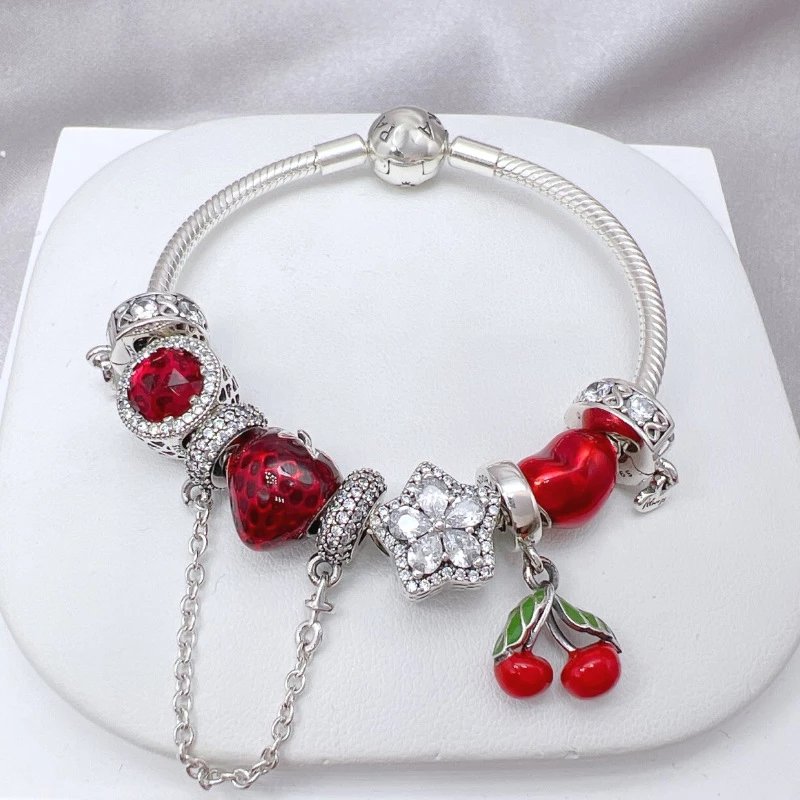 Pandora Style Space & Star Themed Charm Bracelet with Astronaut Pendant