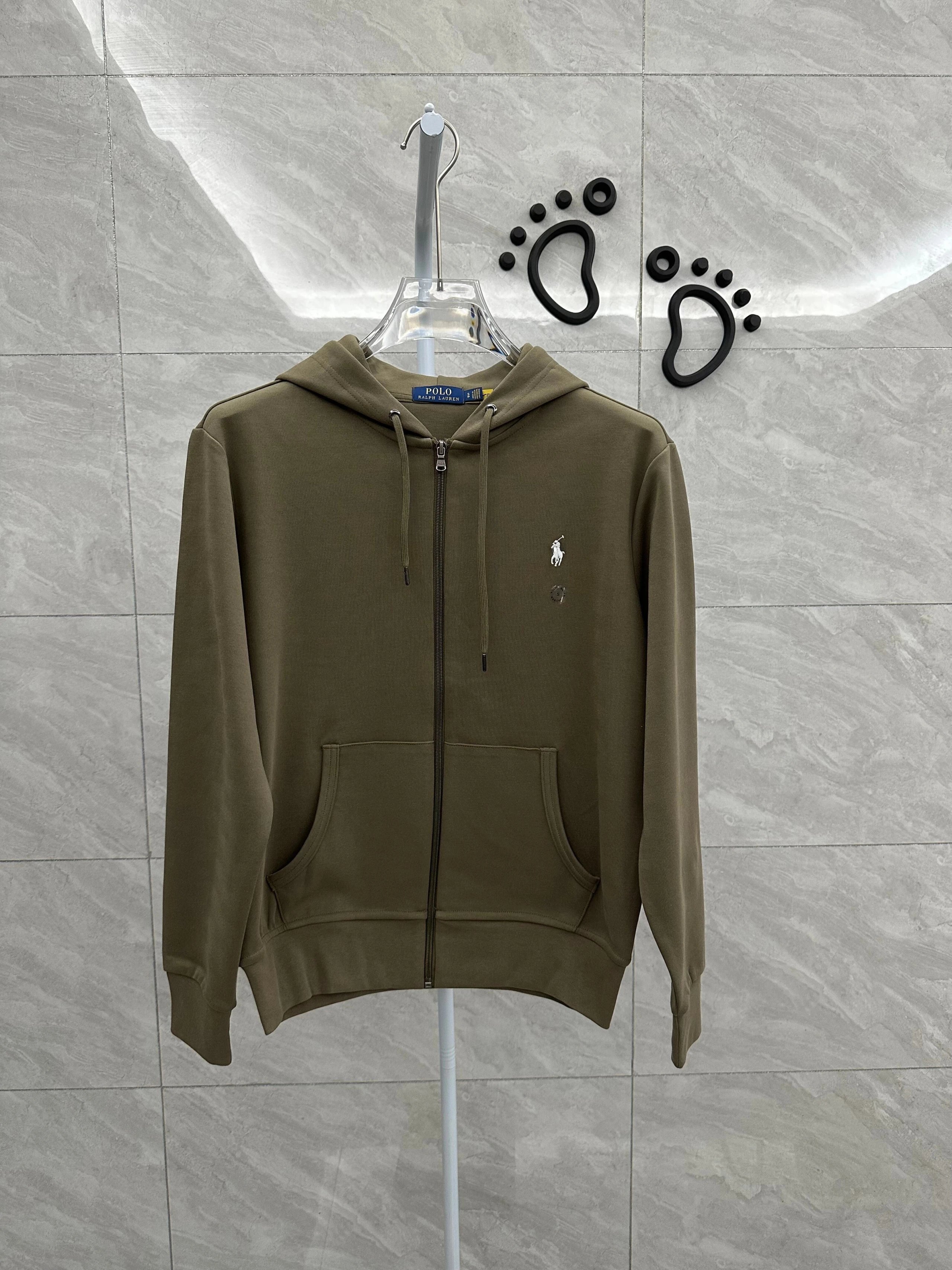 003FP-RL - Men's & Women's Hooded Long-Sleeve Cardigan - Regular Fit - Army Green