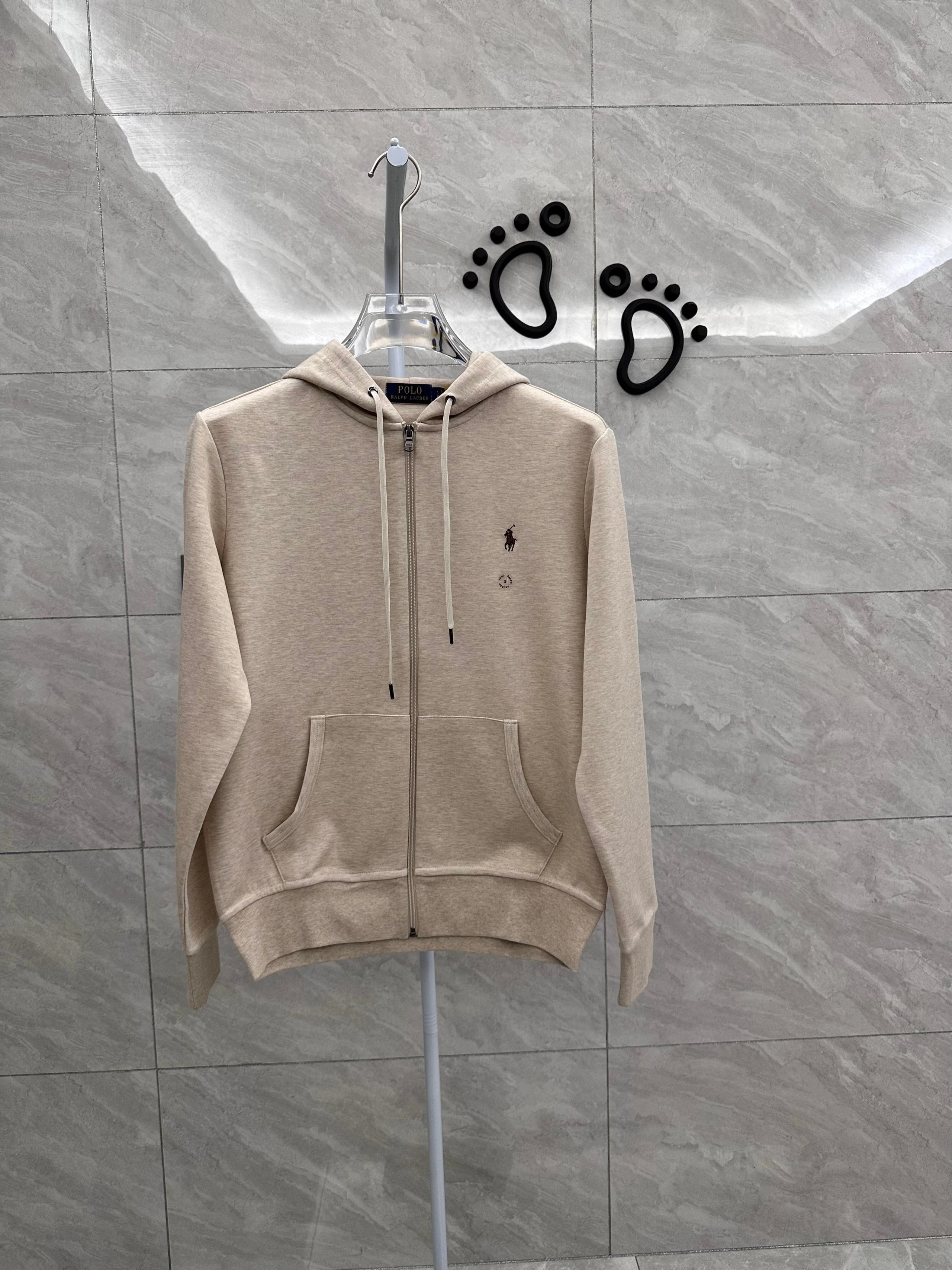 001NF-RL - Men's & Women's Hooded Long-Sleeve Cardigan - Regular Fit - Oatmeal