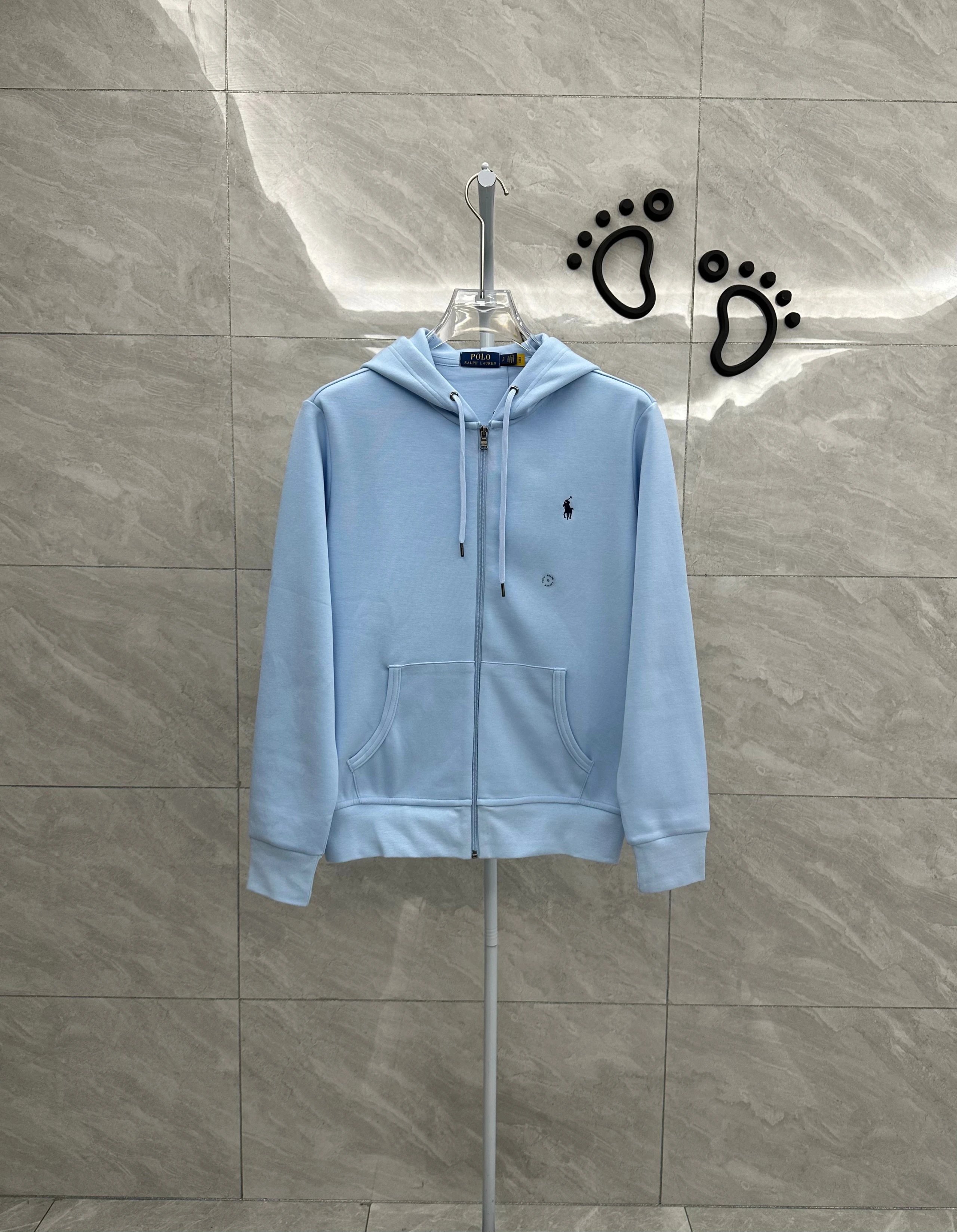 002FP-RL - Men's & Women's Hooded Long-Sleeve Cardigan - Regular Fit - Sky Blue