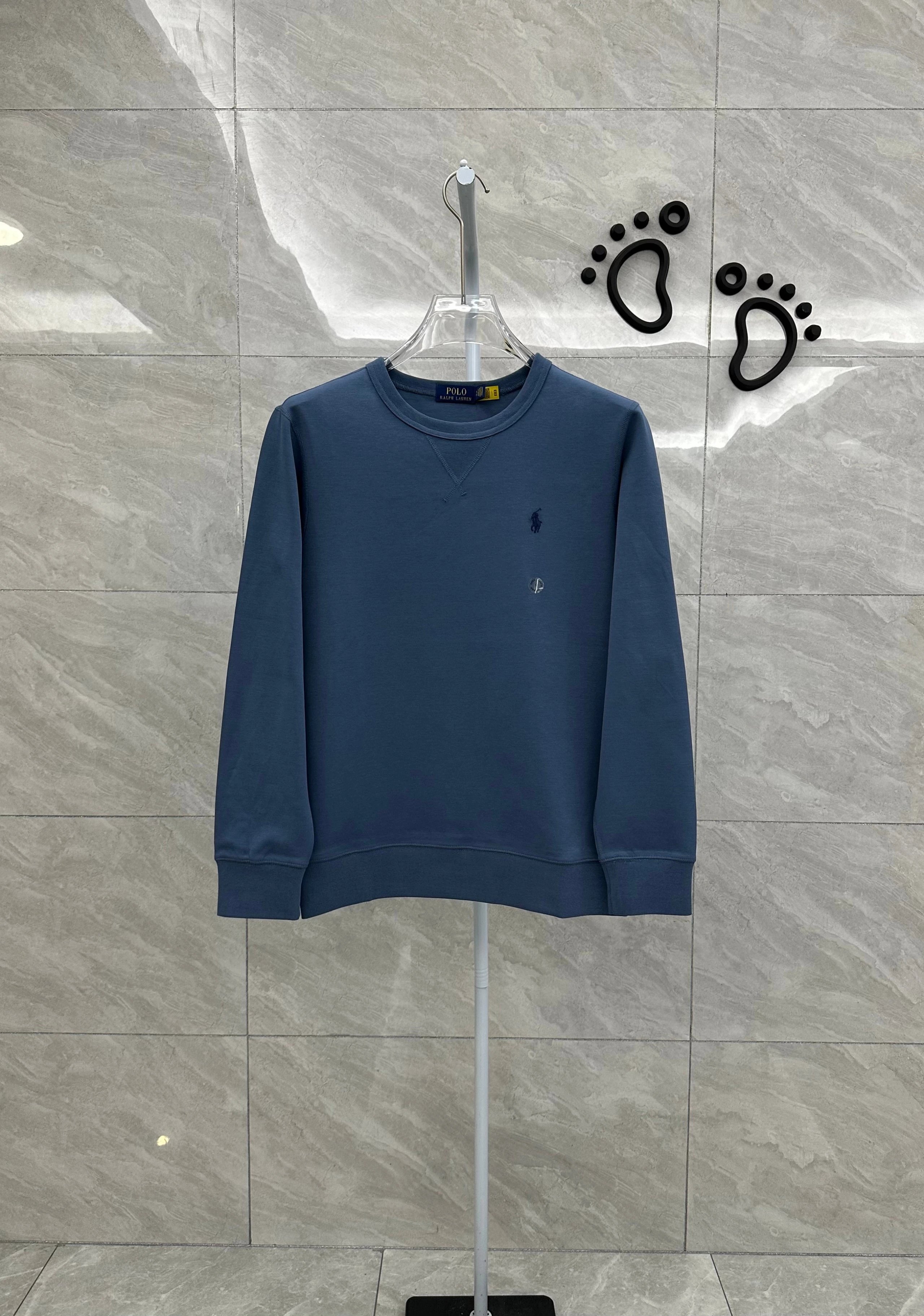 042NF-RL Men's 10-Color Crewneck Sweatshirt - Medium Blue