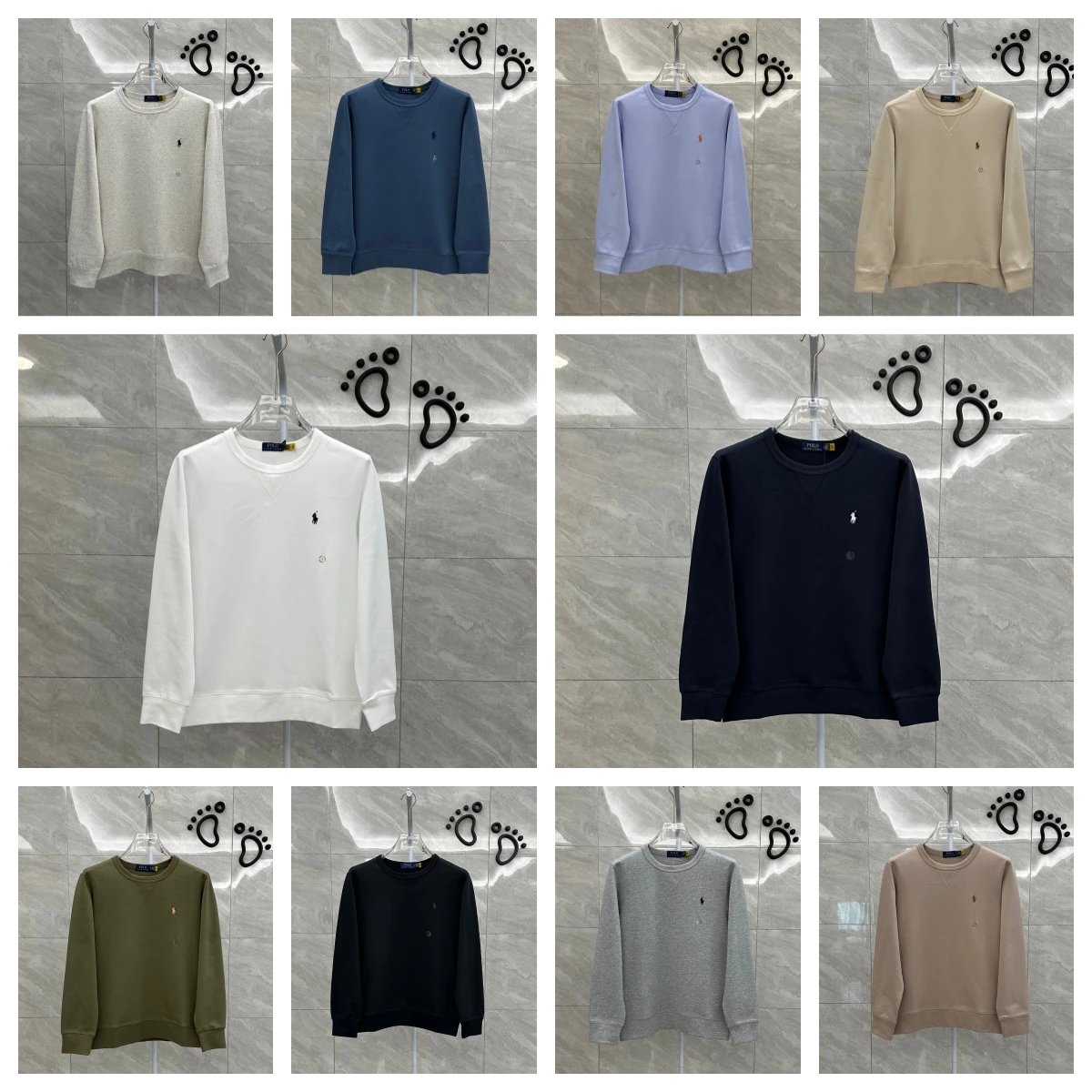 Men's 10-Color Crewneck Long Sleeve Sweatshirt 042 043 044 045 046 047 048 049 050 216