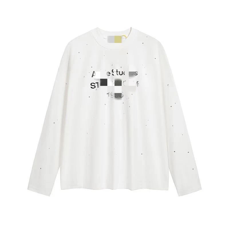White Hot Fix Rhinestone Letter Long Sleeve