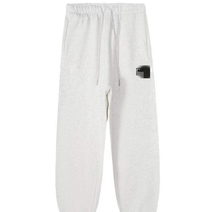 Grey flannel pants with hooks