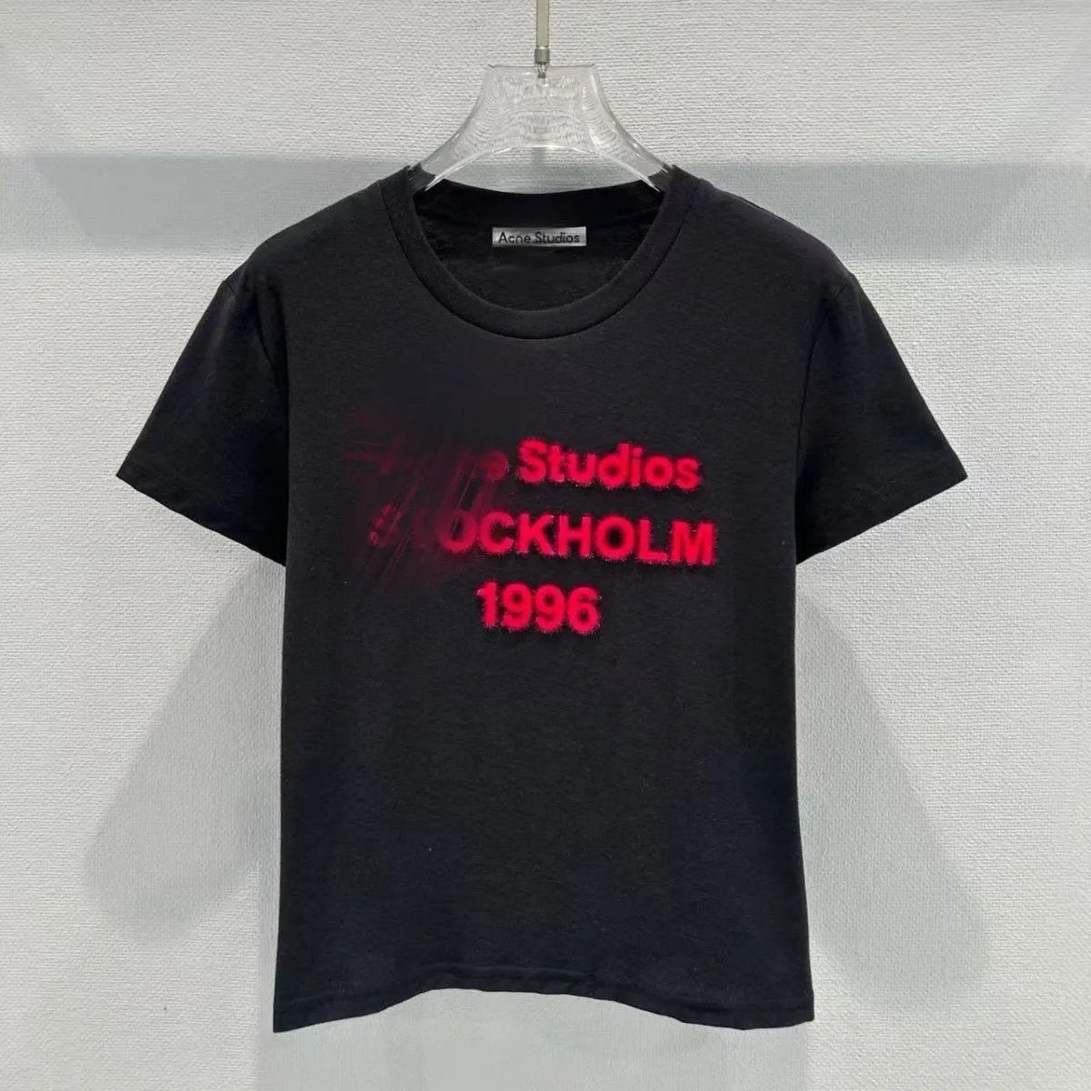Black velvet short sleeved shirt