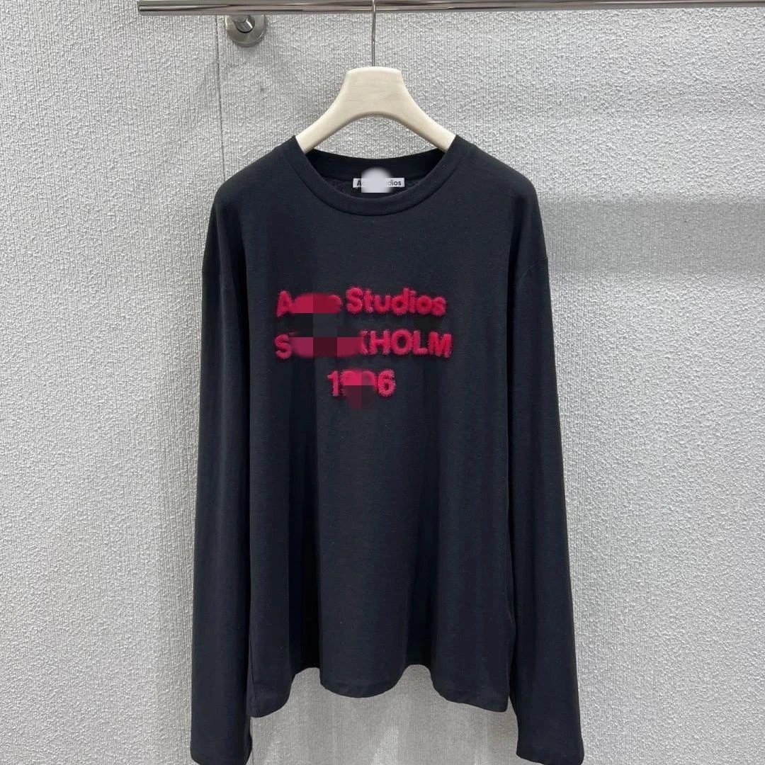 Black Flocked Long Sleeve