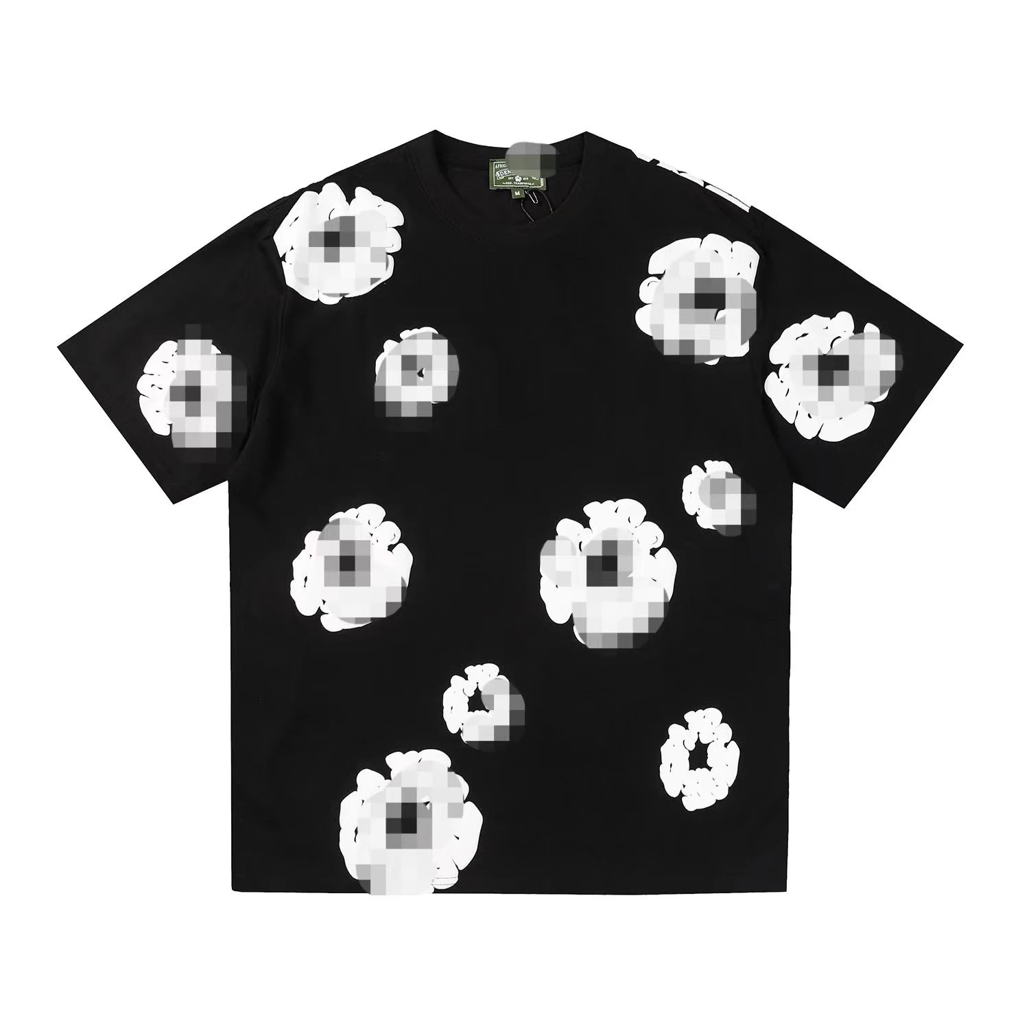 D * NI * TEA * Foam Printed Cotton Flower New Short sleeved Shorts for Men and Women
