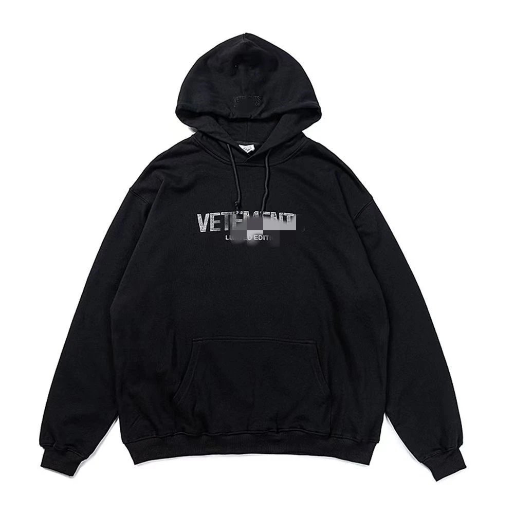 626#Black Rhinestone Sweatshirt