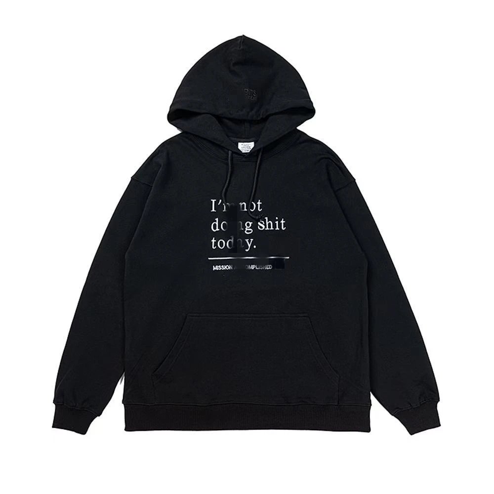 630#Black Embroidered Sweatshirt