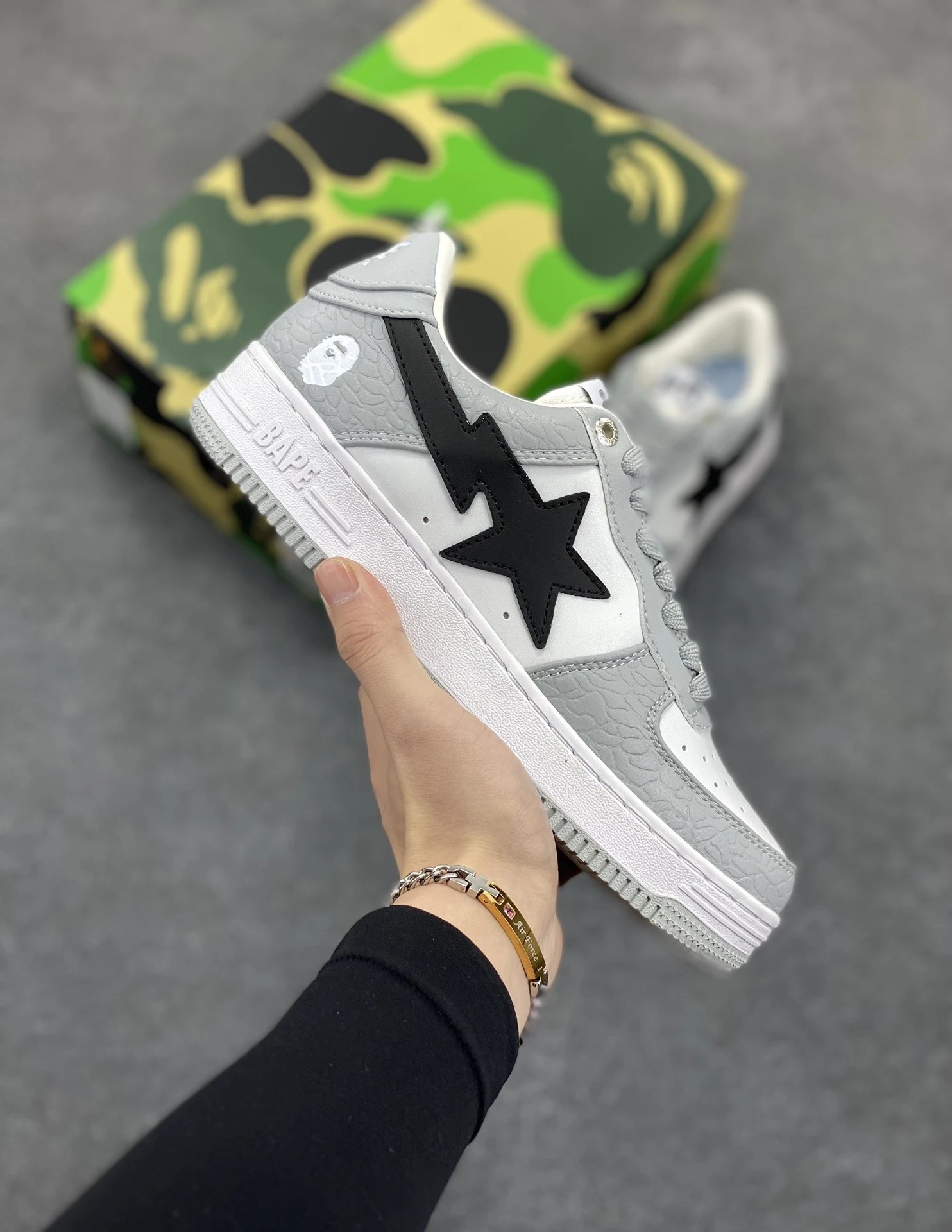 Bape SK8 Shoes — grey colorway — USFans Spreadsheet photo