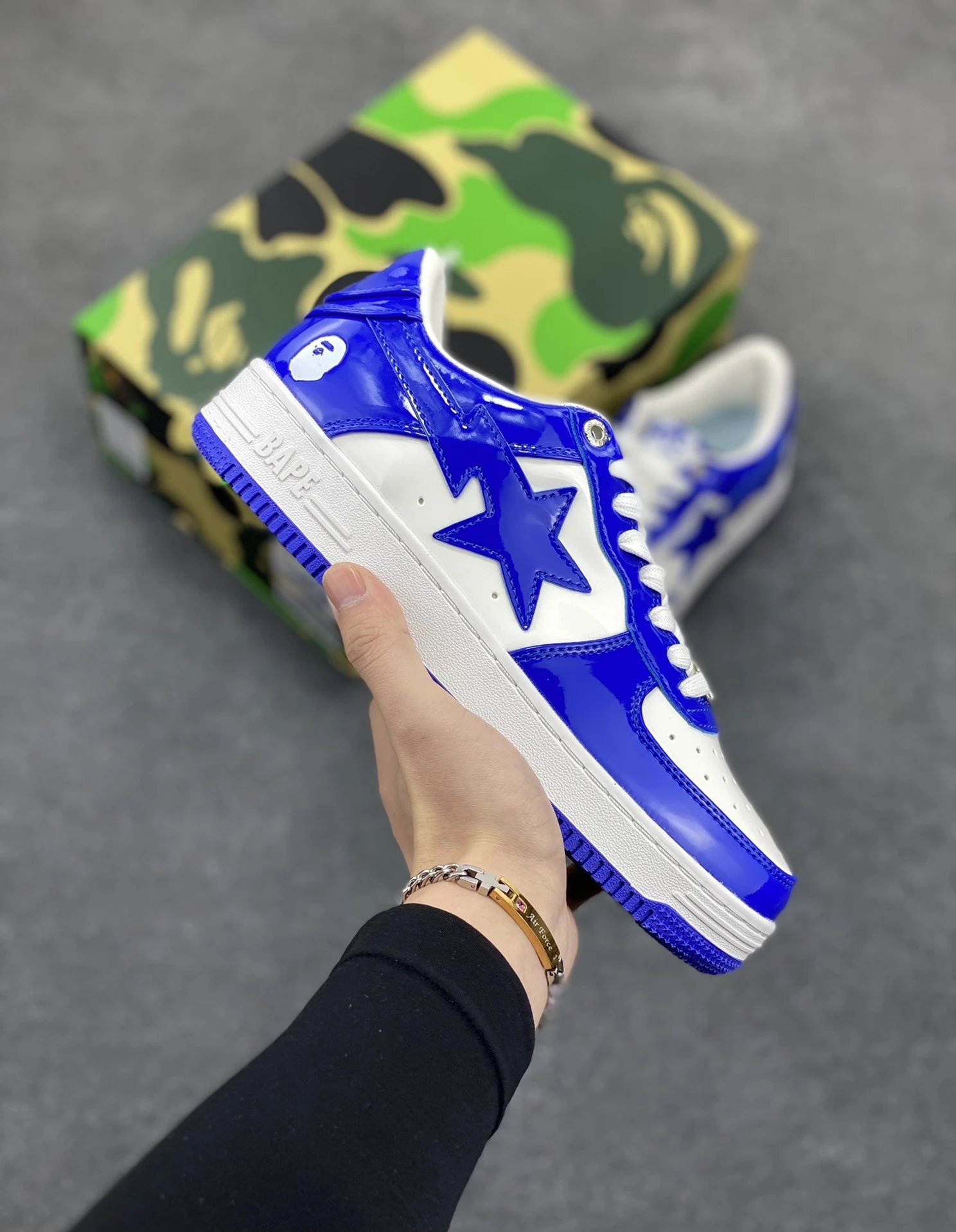 Bape SK8 Shoes — blue colorway — USFans Spreadsheet photo