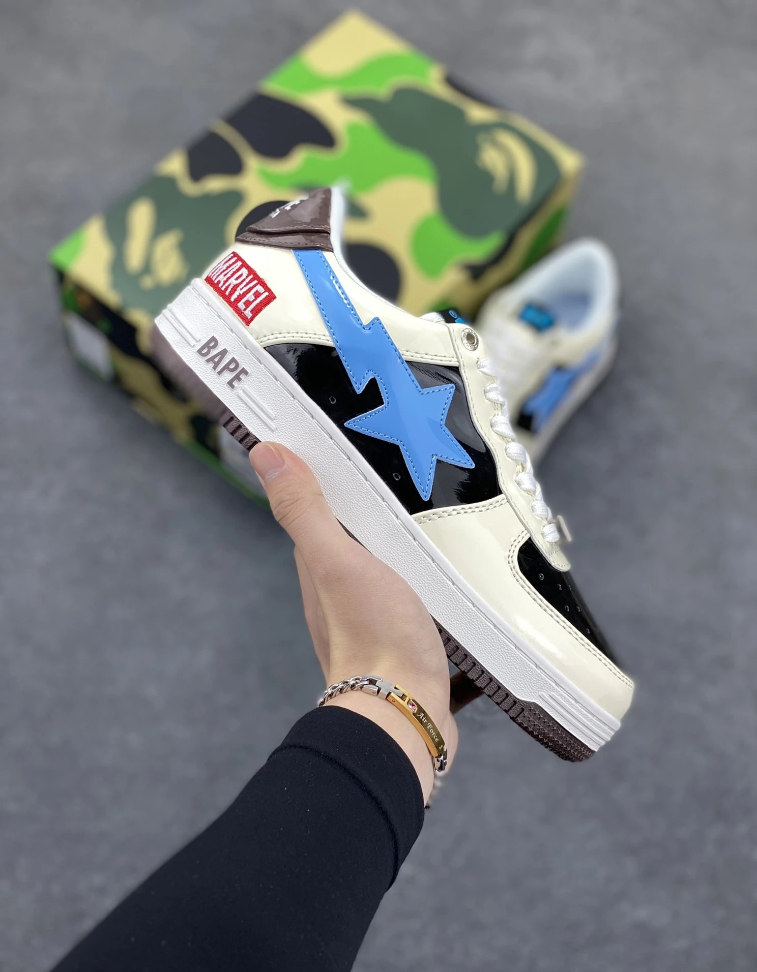 Bape SK8 Shoes — Beige colorway — USFans Spreadsheet photo