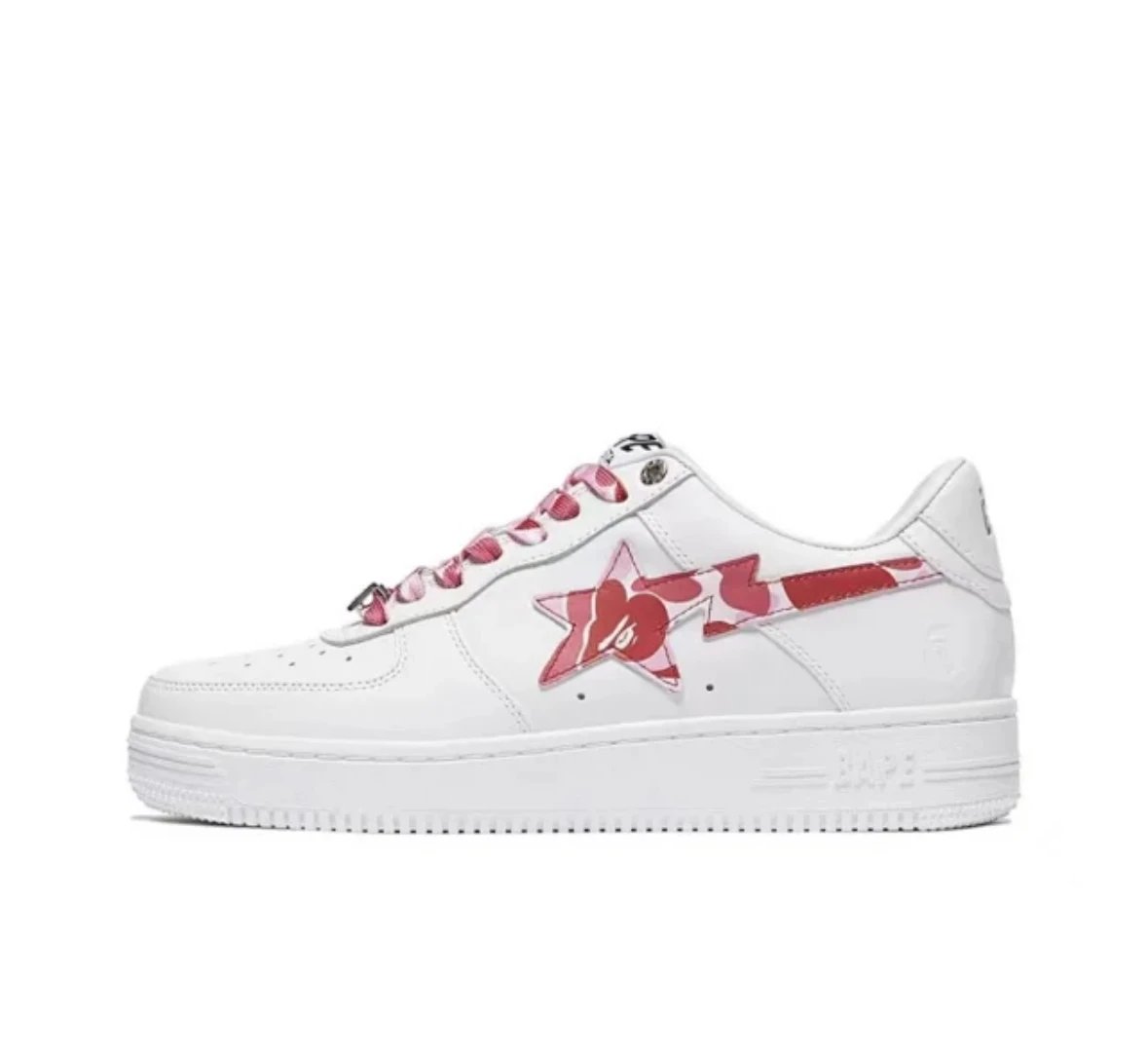 Bape SK8 Shoes — white and red ribbon colorway — USFans Spreadsheet photo