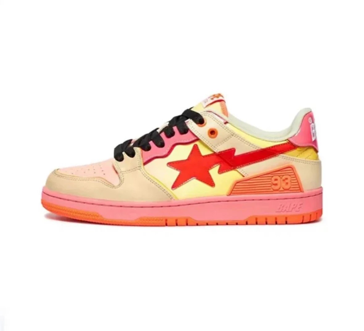 Bape SK8 Shoes — Orange gradient colorway — USFans Spreadsheet photo