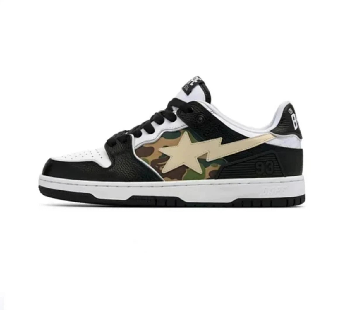 Bape SK8 Shoes — Black and white camouflage colorway — USFans Spreadsheet photo