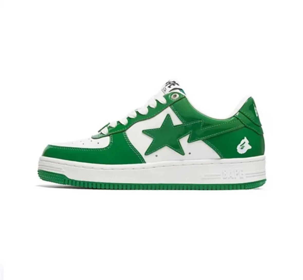 Bape SK8 Shoes — White green colorway — USFans Spreadsheet photo