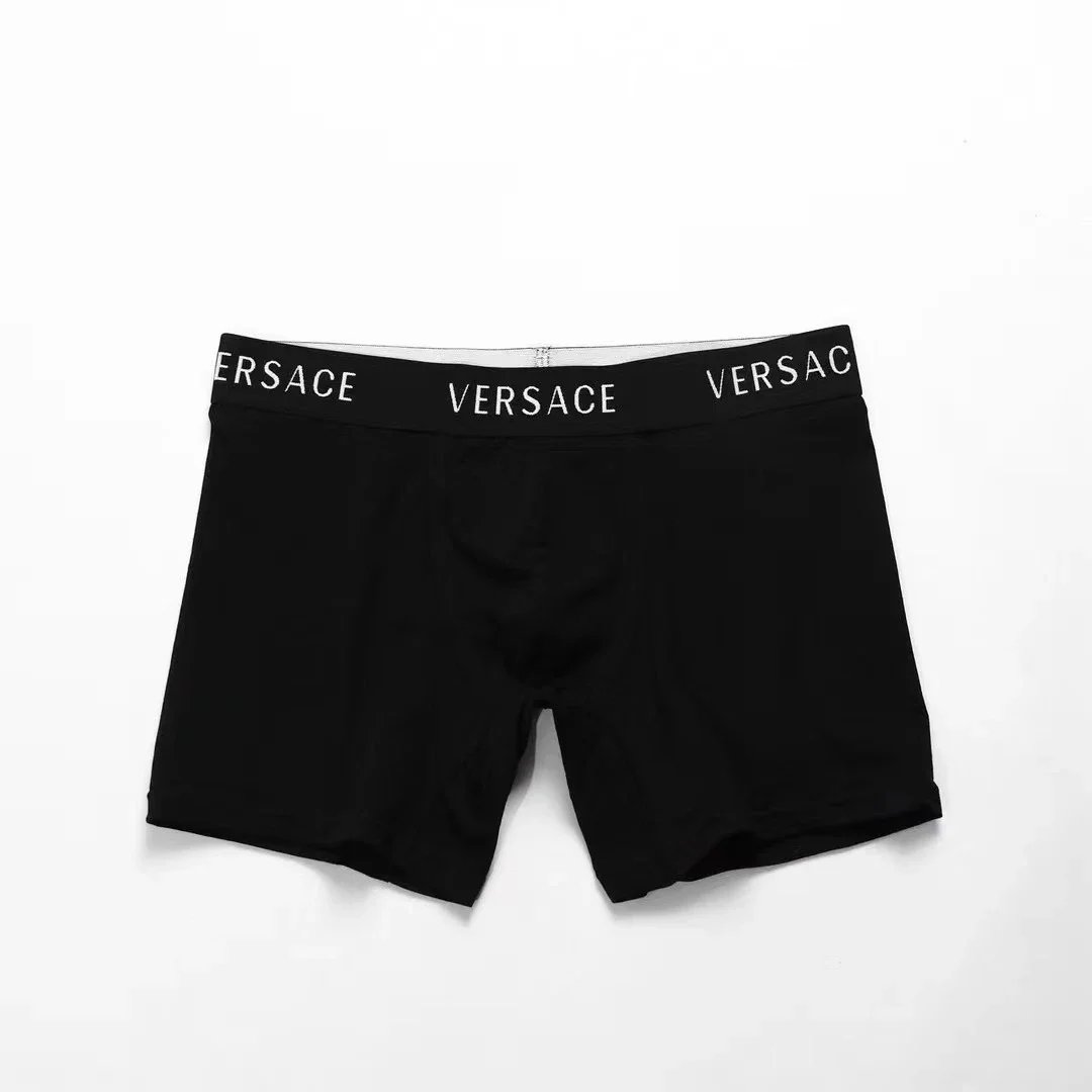 Long leg style Ver all letter boxers men's pure cotton long angle comfortable underwear