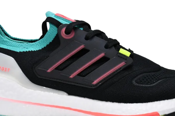 Adidas Ultraboost 22 Black Lime Green Running Shoes - 34