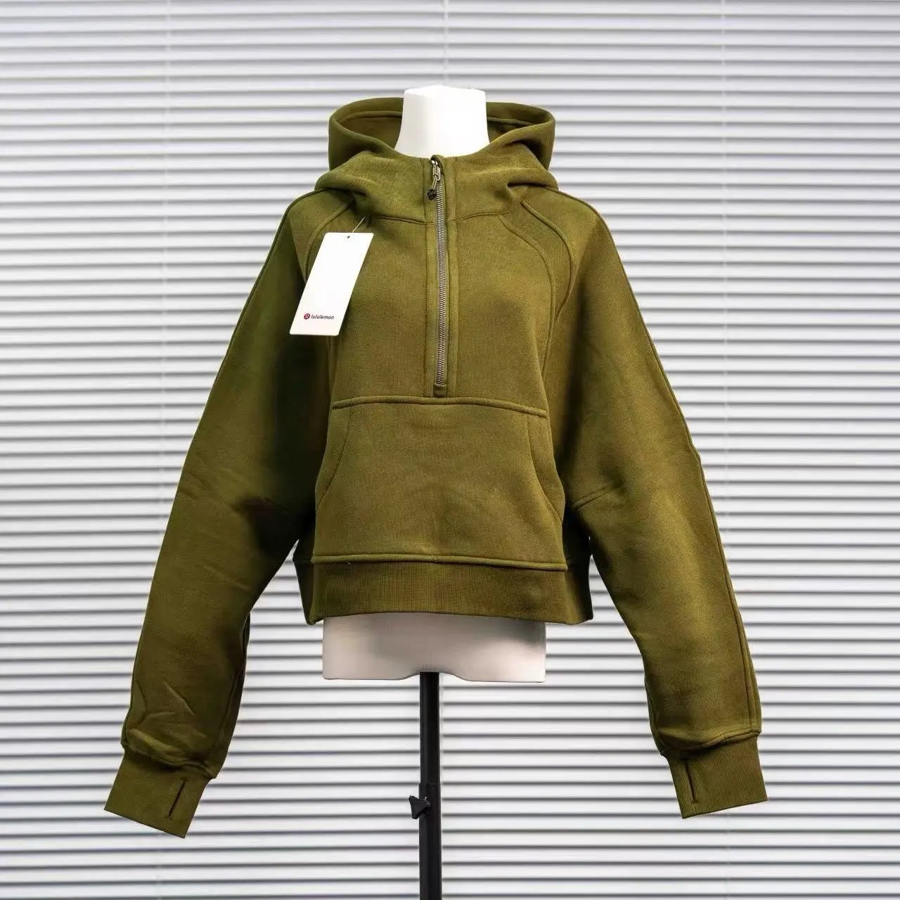 M&Y Skillor Hoodies & Sweatshirts T3027 half-zip hooded sweatshirt — Ether Green Hood