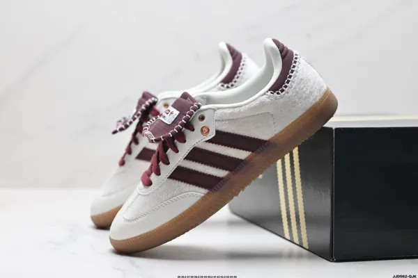Adidas Originals Samba OG Burgundy and White Sneakers - 1