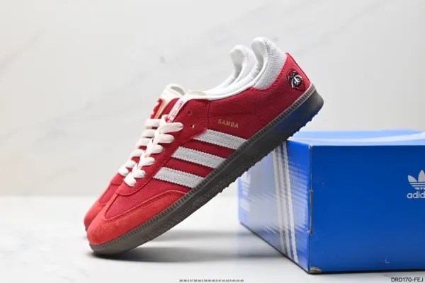Adidas Originals Samba Red White Sneakers - 1