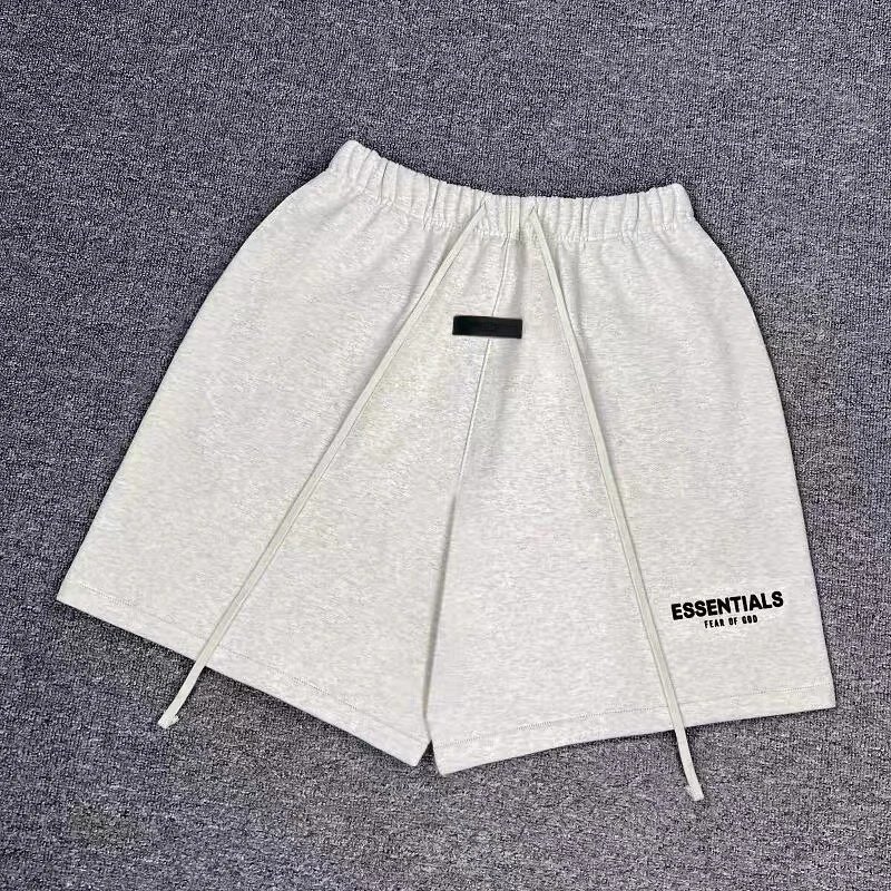 Light oat velvet shorts