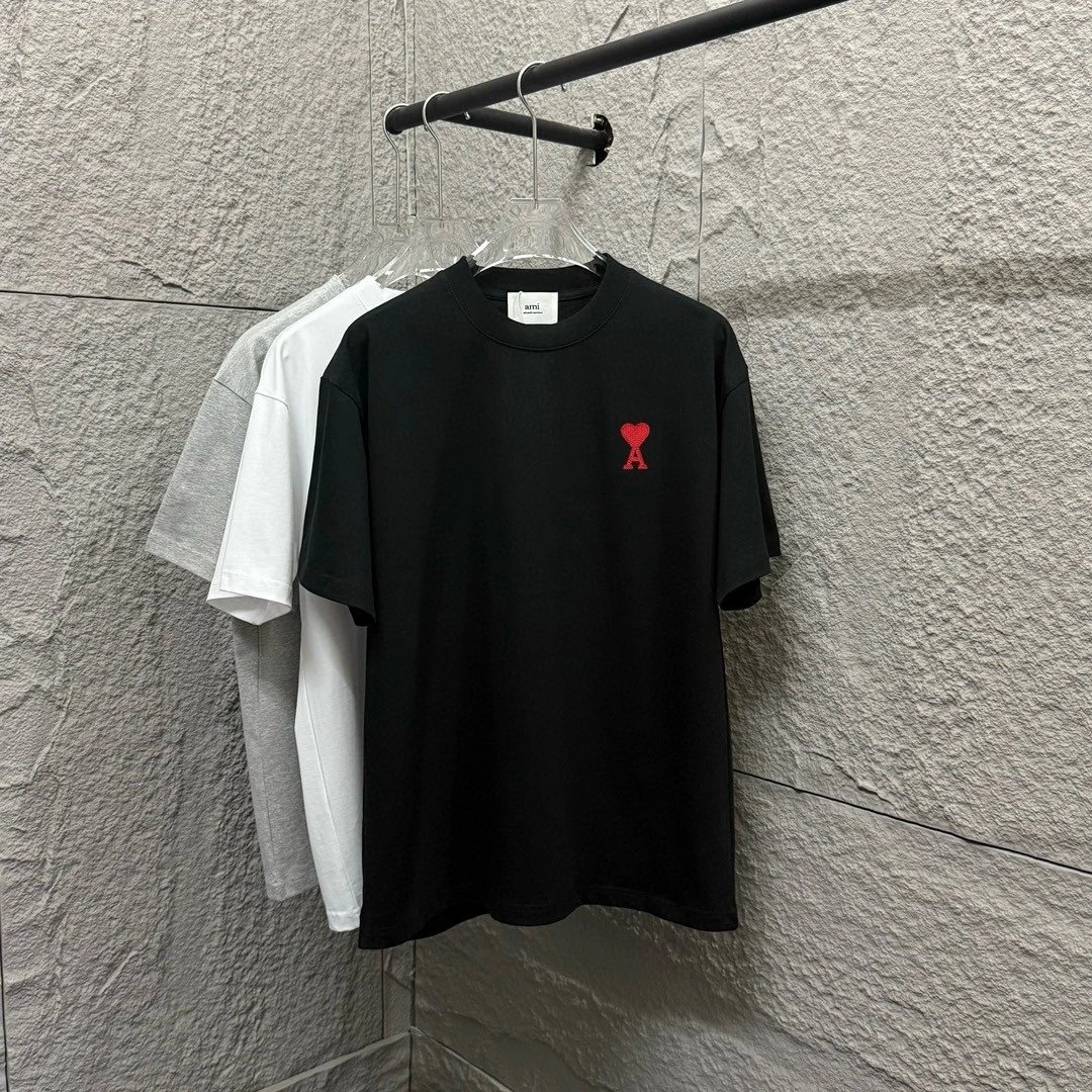 Black T-Shirt with Red Heart Logo