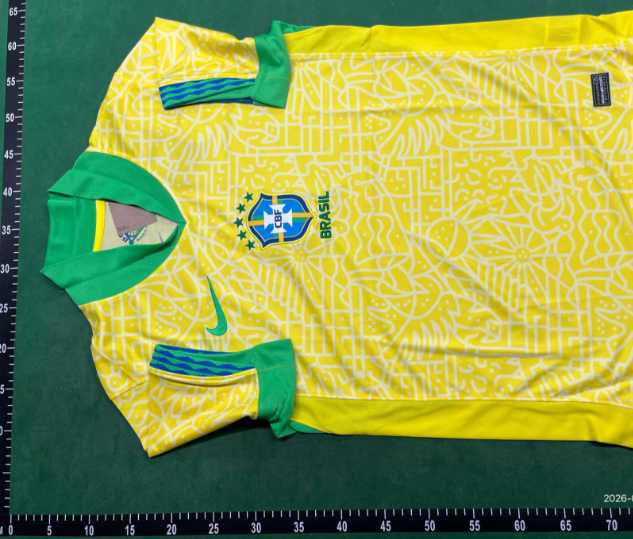 CBF Brazil 2022 World Cup Third Kit White Yellow Green Jersey - 42