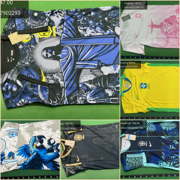 CBF Brazil 2022 World Cup Third Kit White Yellow Green Jersey - 2