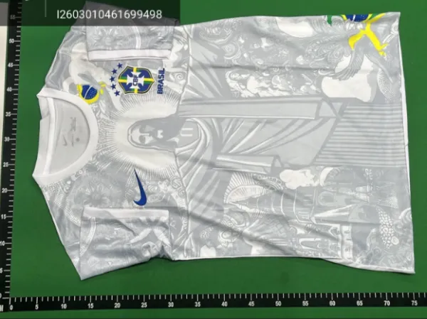 CBF Brazil 2022 World Cup Third Kit White Yellow Green Jersey - 31