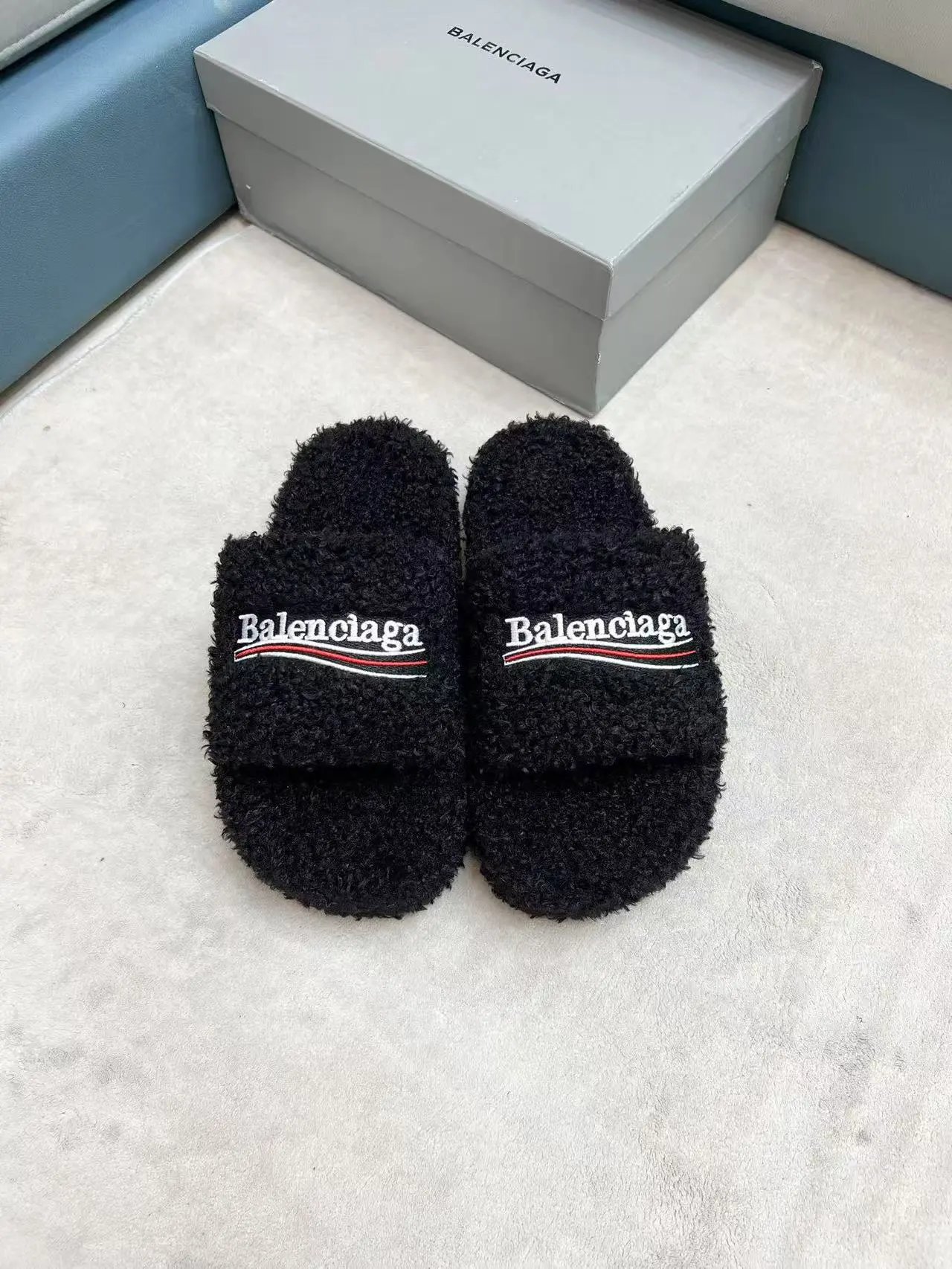 Balenciaga Leopard Fur Slides 3