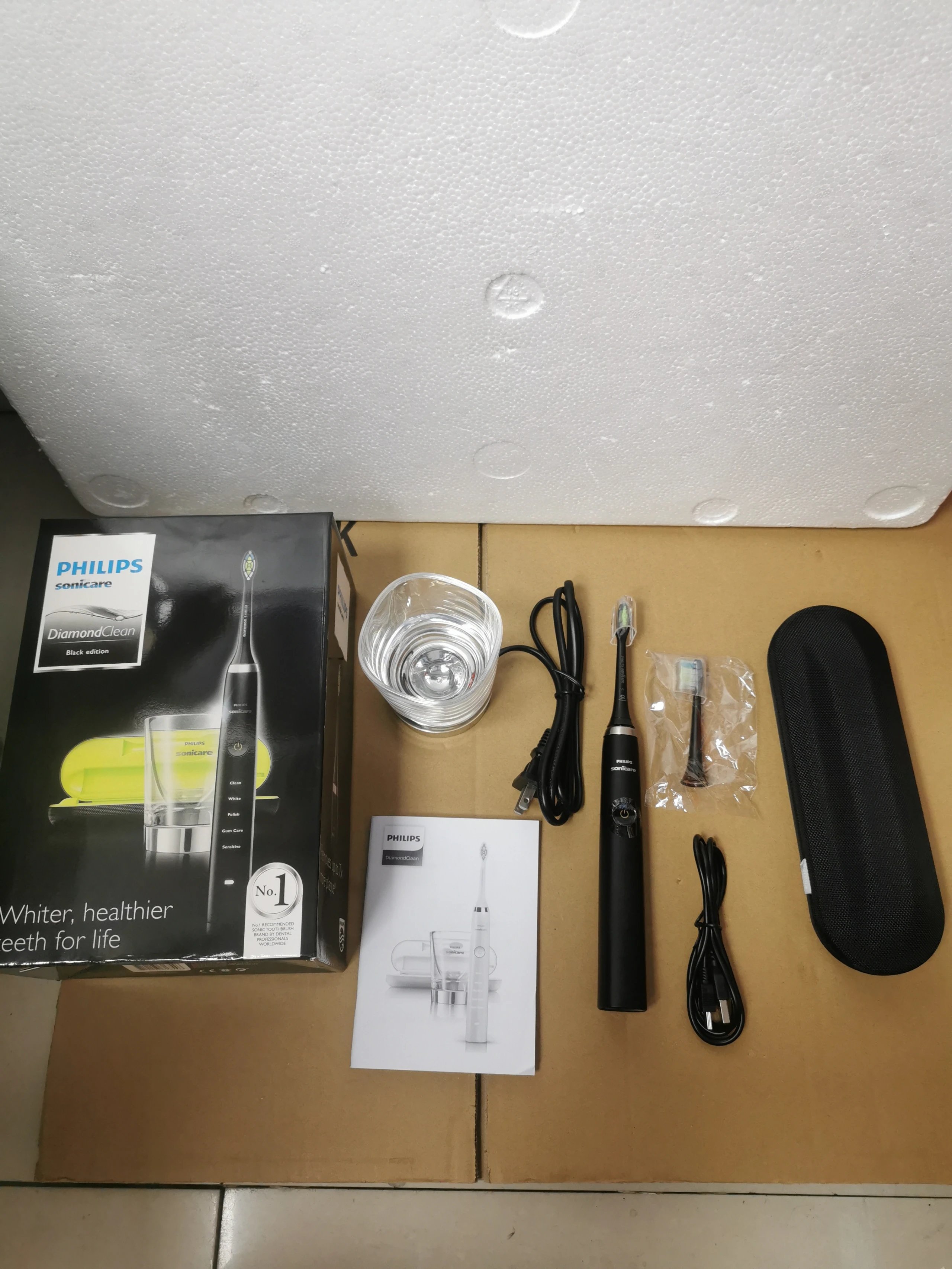 Philips Sonicare Electric Toothbrush White Black Modern