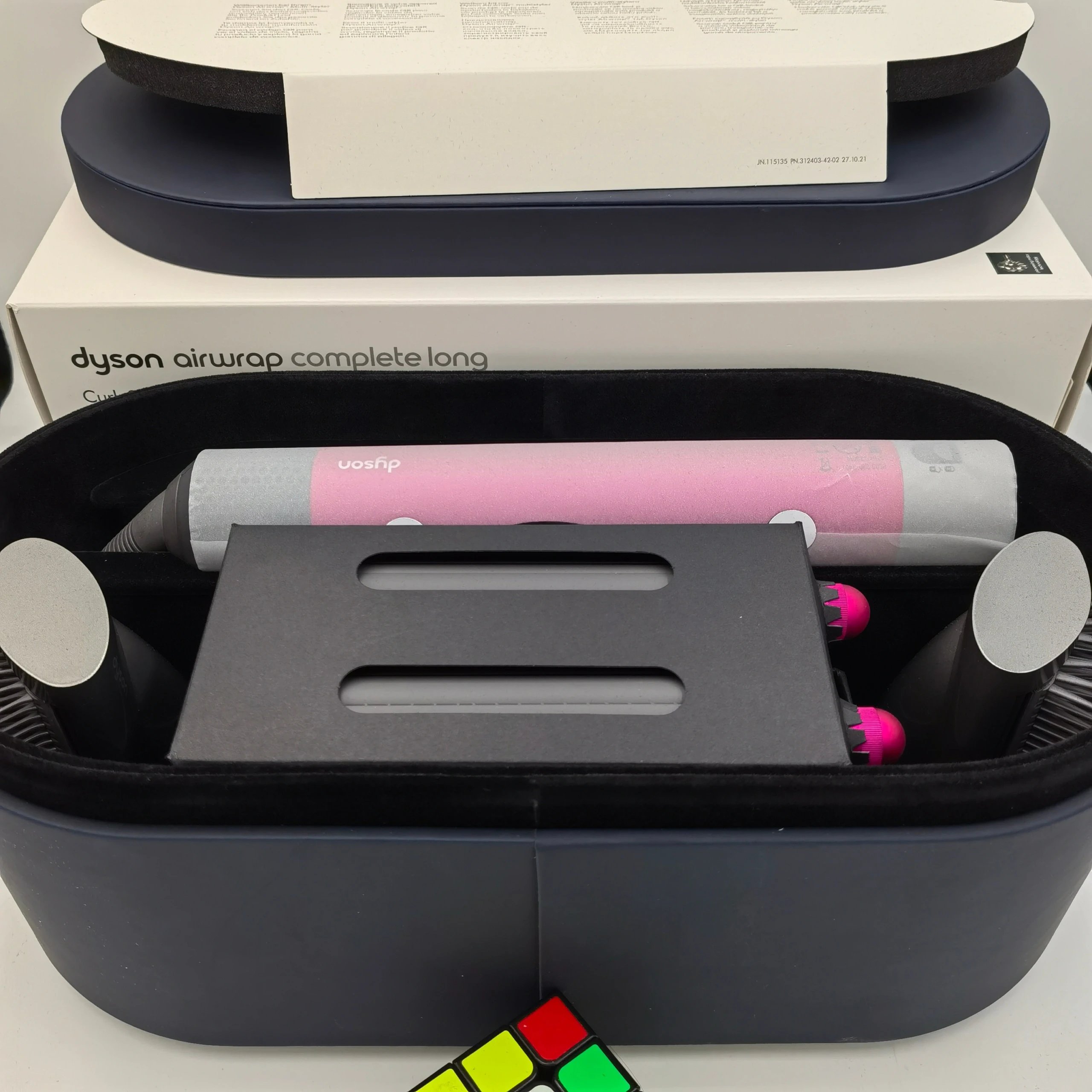 Dyson Airwrap Complete Long Styler Prussian Blue Pink with Carrying Case