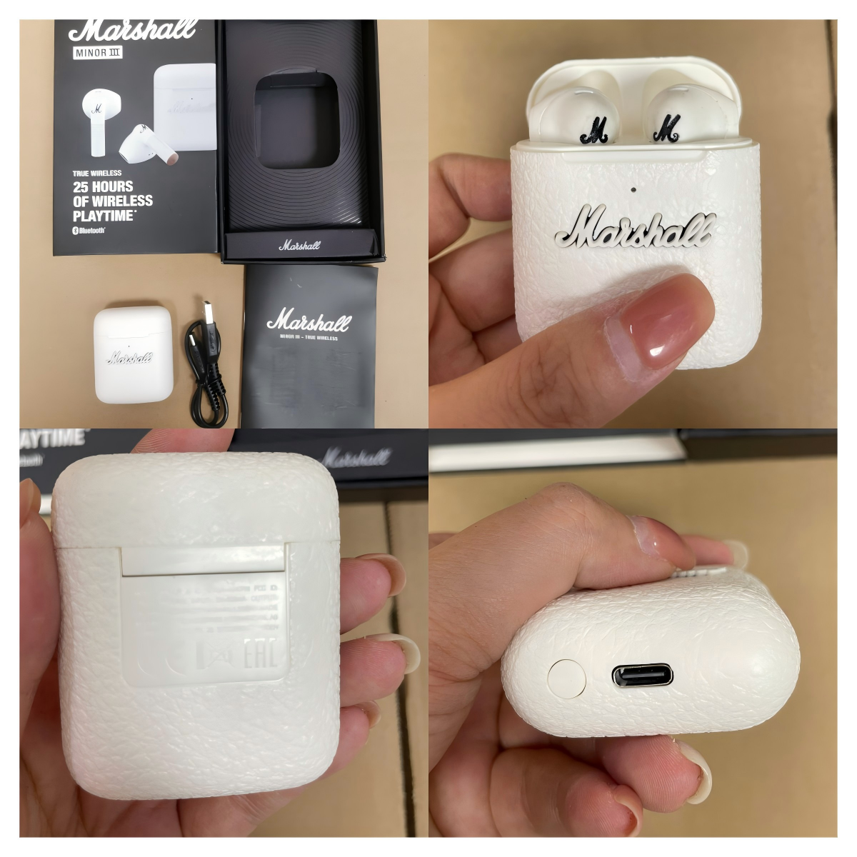 Design Marshall Minor IV White True Wireless Earbuds Tws Earbuds - 3