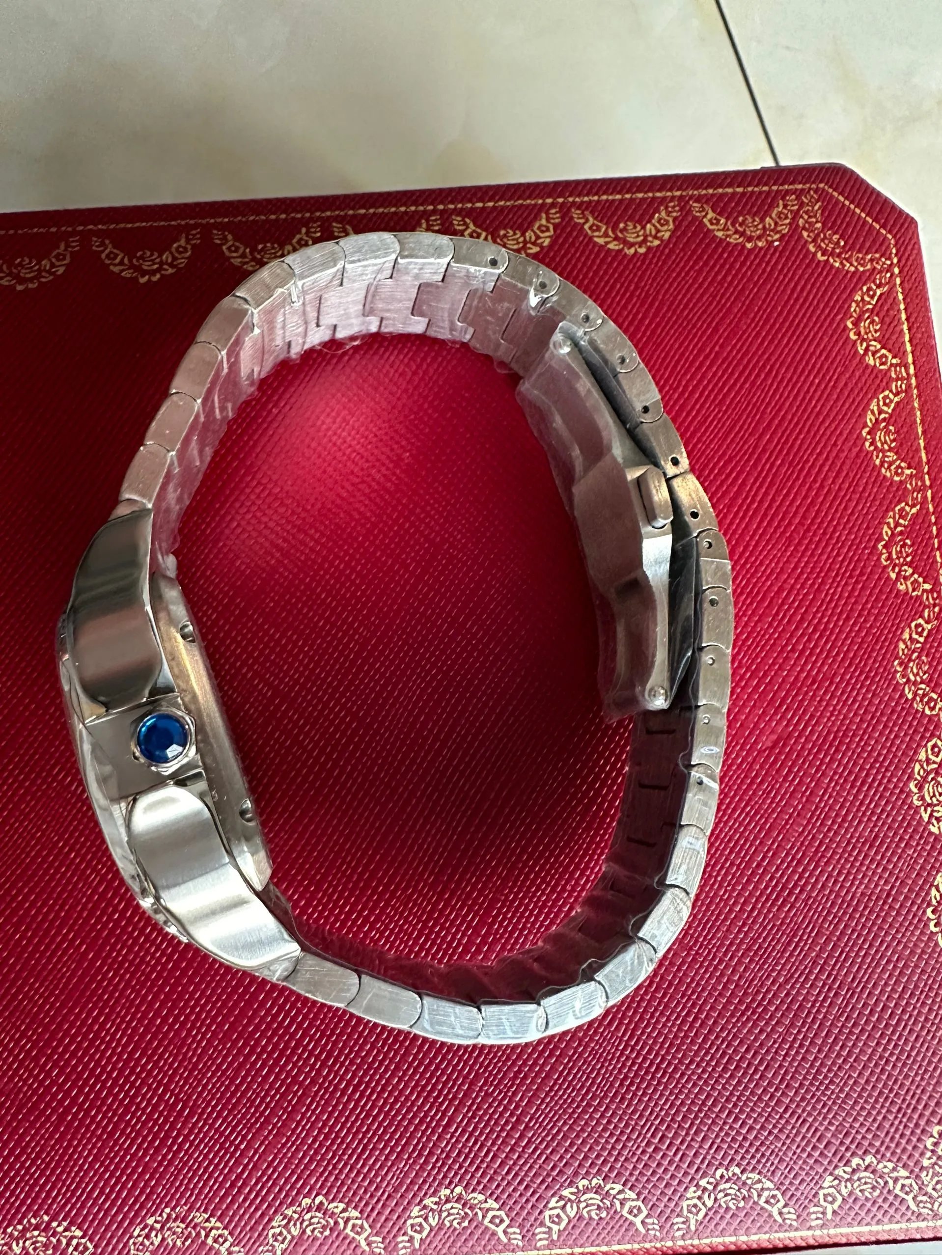 Cartier Santos Automatic Silver Stainless Steel Watch Watches - 3