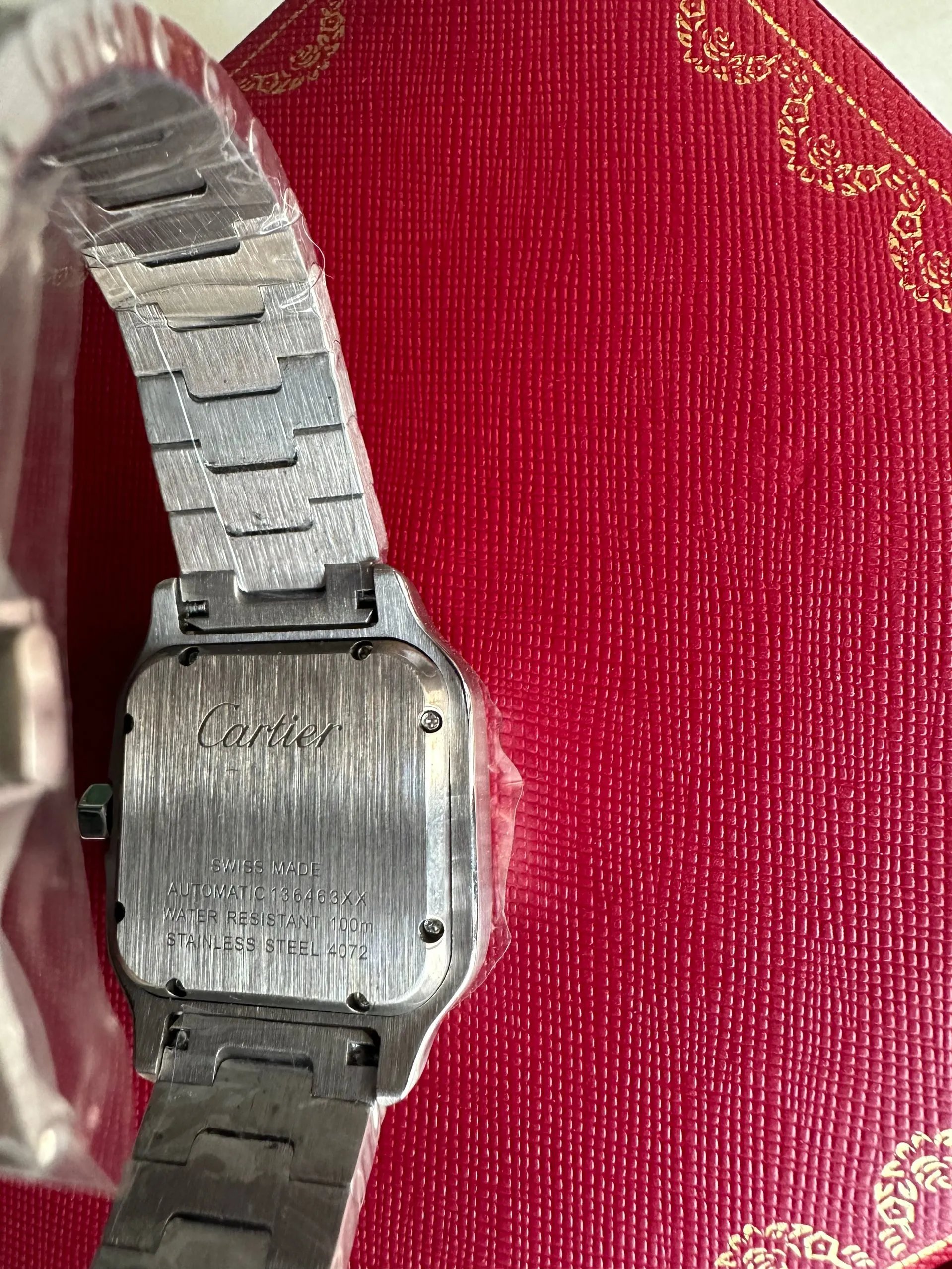 Cartier Santos Automatic Silver Stainless Steel Watch Watches - 9