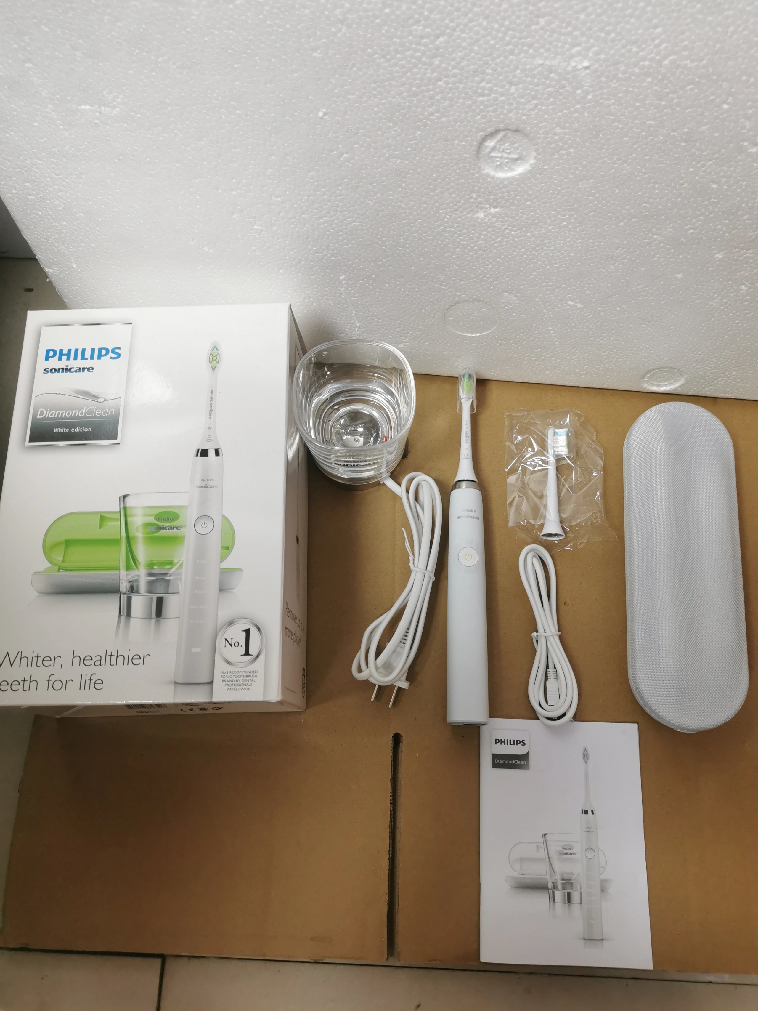 Philips Sonicare Electric Toothbrush White Black Modern
