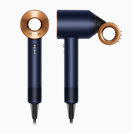 Dyson Supersonic Hair Dryer Prussian Blue Copper with Straightening Brush Attachment
