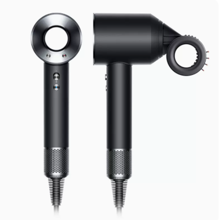 Dyson Supersonic Hair Dryer Black Nickel with Straightening Brush Attachment